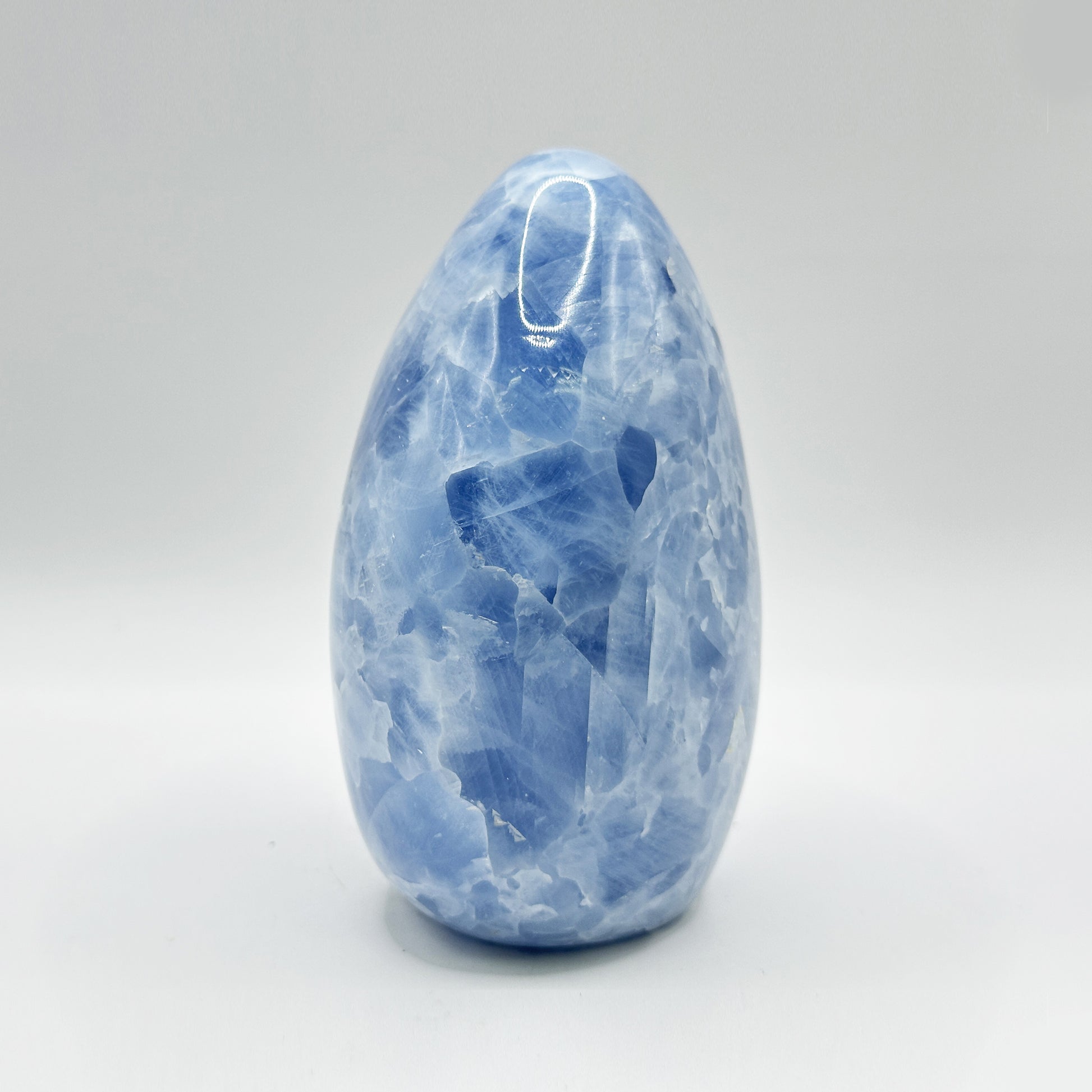 Natural Self-Standing Polished Blue Celestite Freeform - Gem Avenue