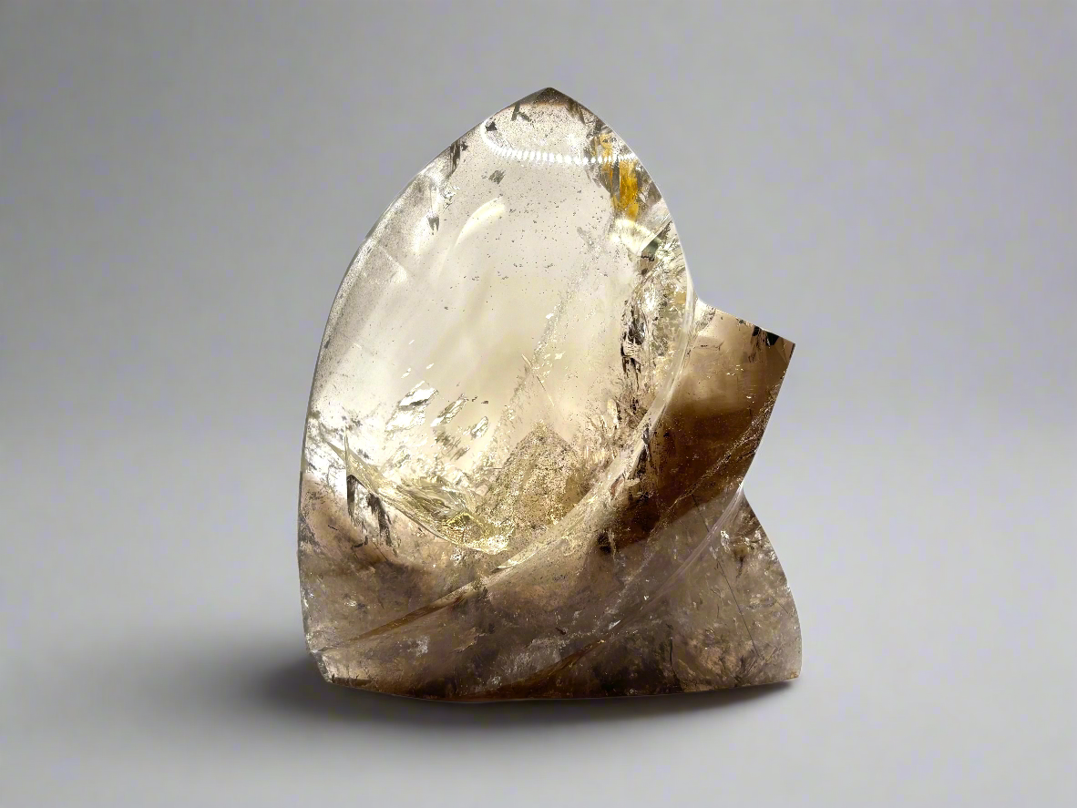 Natural Smoky Quartz Freeform Self-Standing Crystal from Brazil Healing Stone, Polished Quartz Mineral, Energy Cleansing, Meditation & Home Decor - RPS485