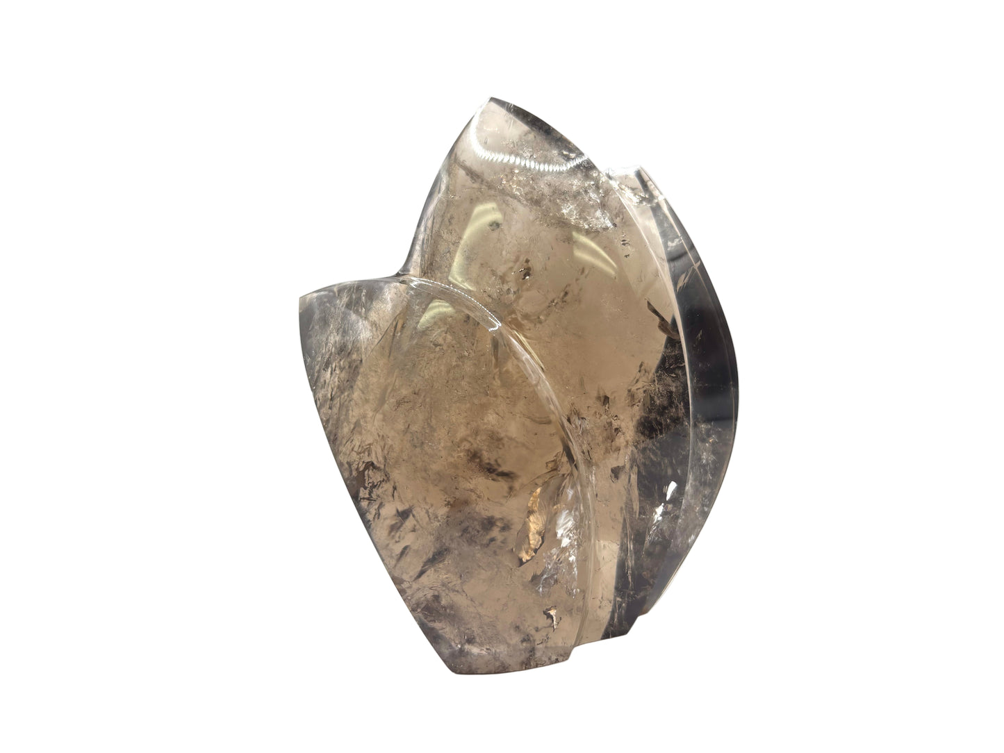 Natural Smoky Quartz Freeform Crystal from Brazil Polished Self-Standing Smokey Quartz, Healing Stone for Decorative Mineral Display Piece