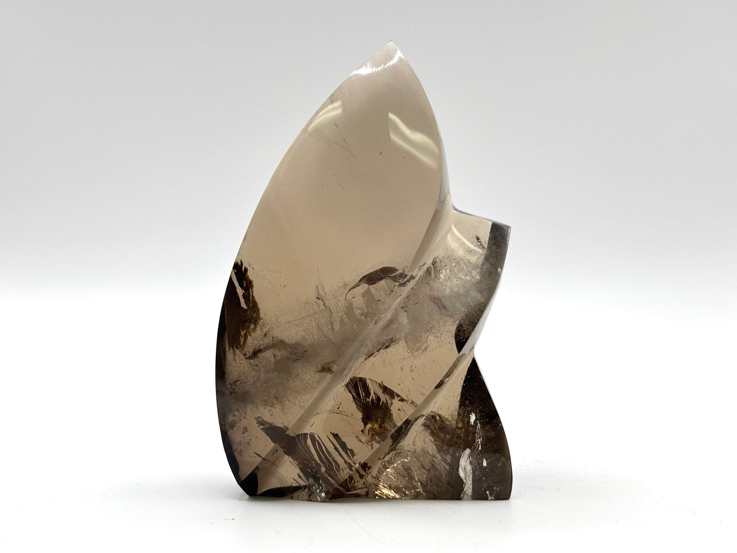 Natural Smoky Quartz Freeform Self-Standing Crystal from Brazil Healing Stone, Polished Quartz Mineral, Home Decor & Energy Balancing Crystal - RPS491