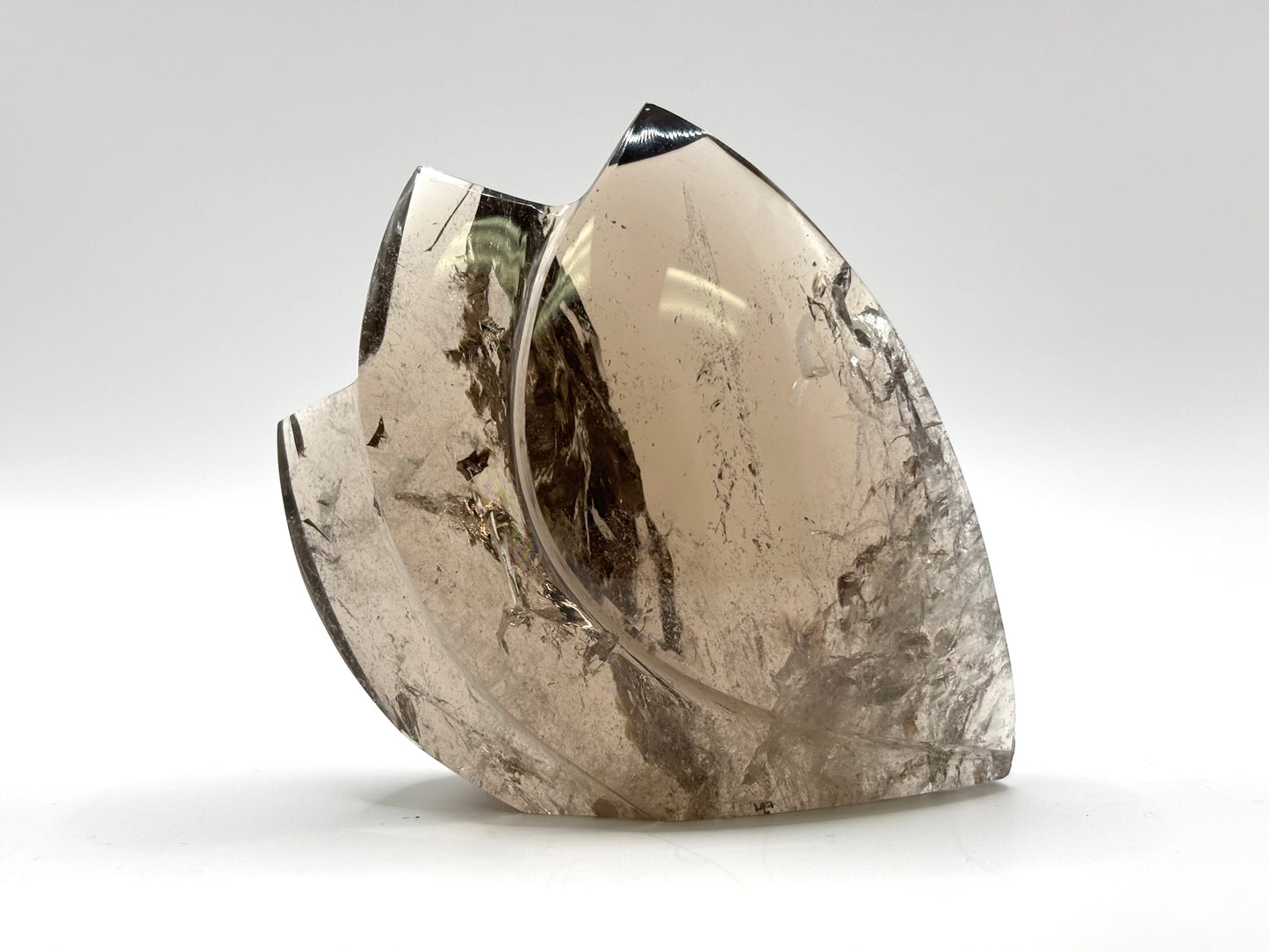 Natural Smoky Quartz Freeform Crystal from Brazil Polished Healing Stone, Self-Standing Decorative Mineral, Unique Smokey Quartz Display Specimen - RPS493