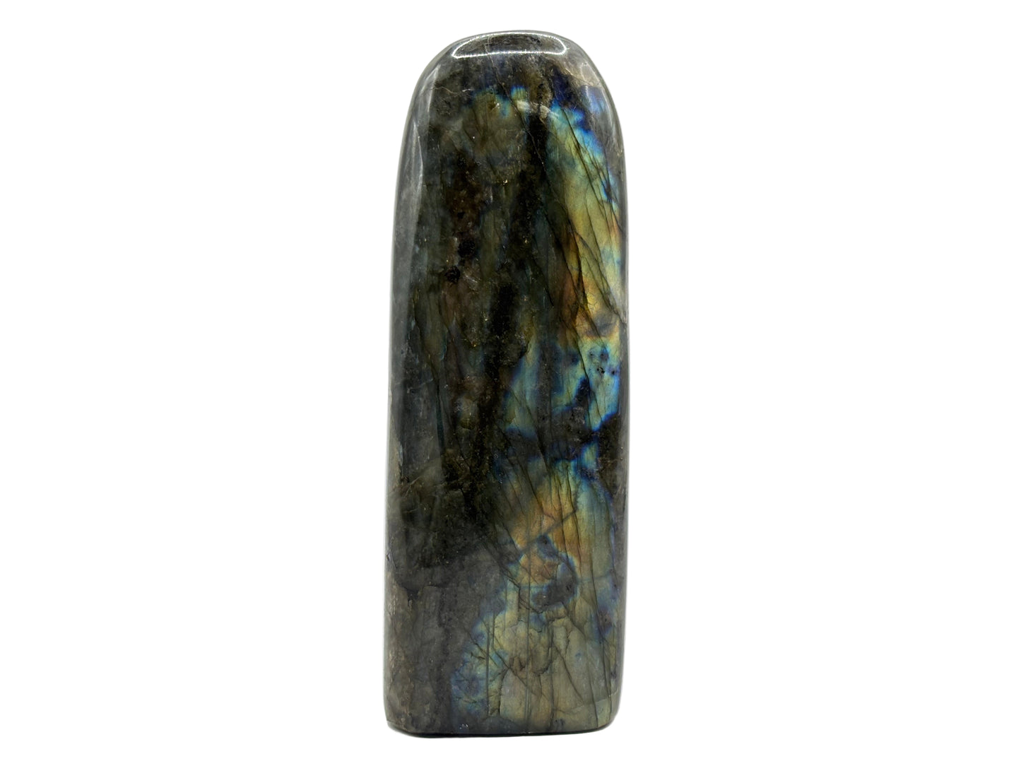 Natural Polished Labradorite Freeform Crystal with Blue and Gold Flash for Healing, Meditation & Home Decor - RPS504