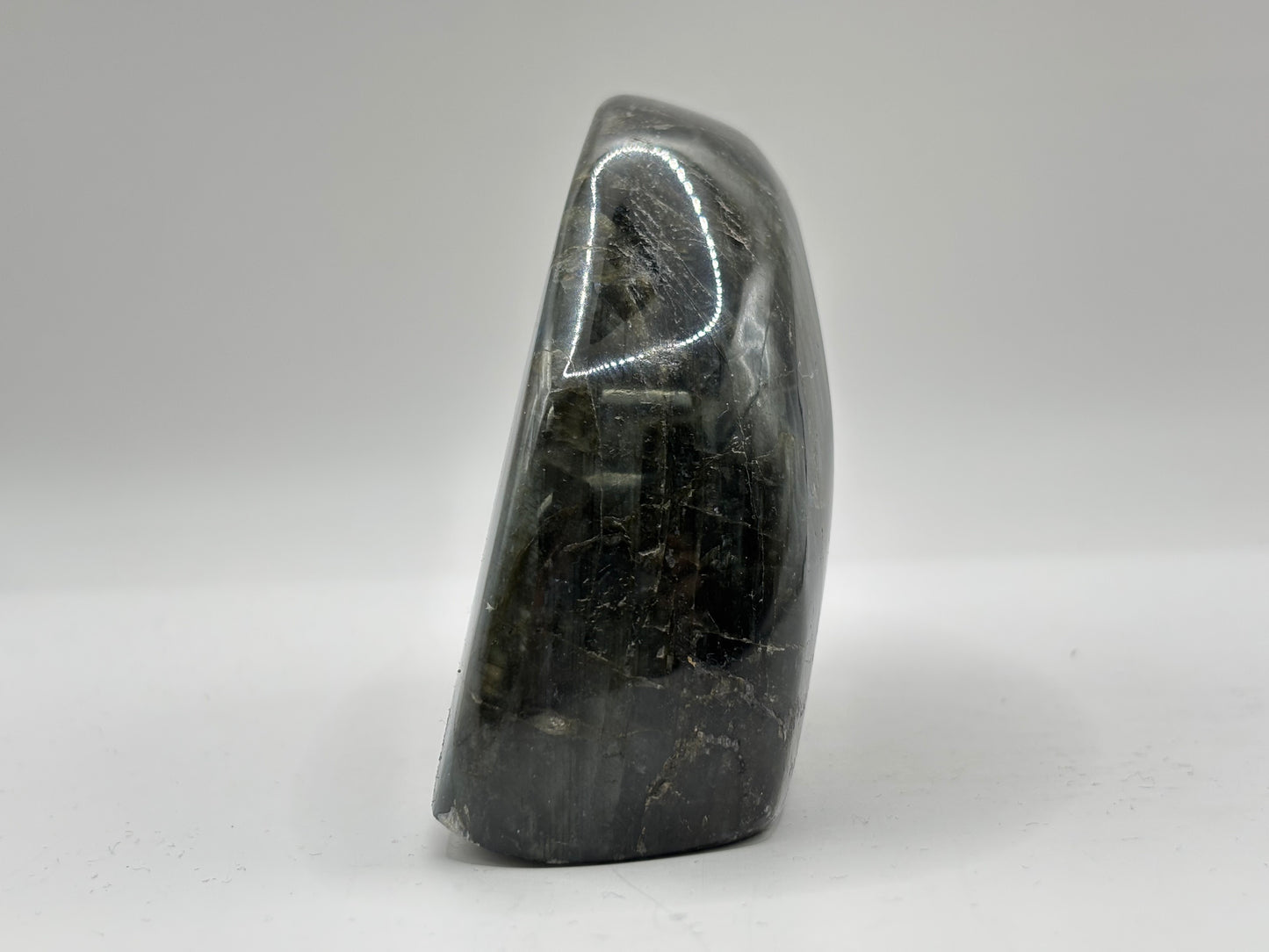 Polished Labradorite Display Stone Natural Gemstone with Stunning Blue Flash for Energy Healing, and Modern Home Decoration - RPS507