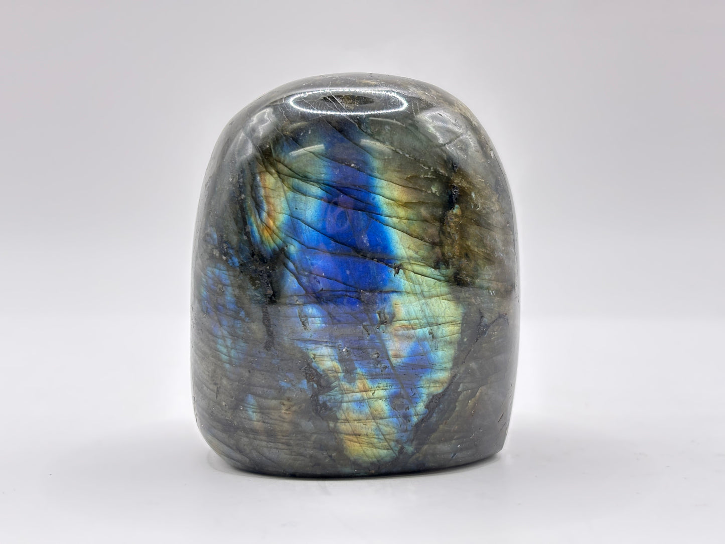 Natural Labradorite Freeform Polished Crystal with Blue & Gold Flash Healing Stone for Meditation, and Home Decor - RPS508