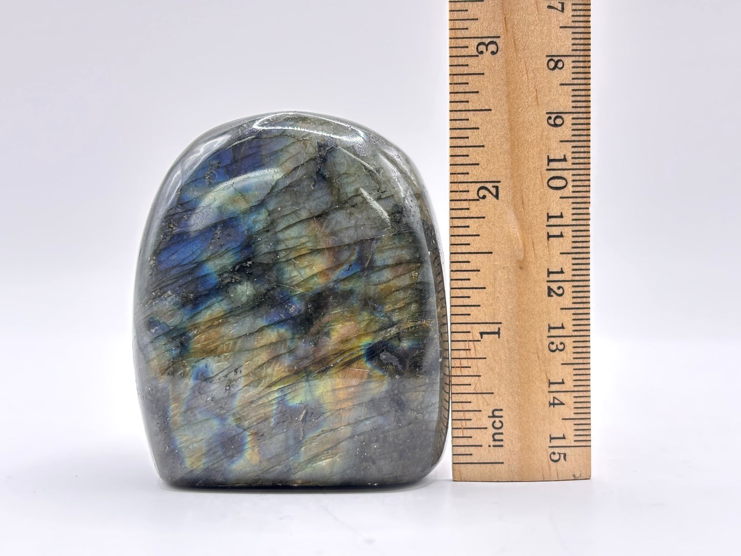 Natural Labradorite Freeform Polished Crystal with Blue & Gold Flash Healing Stone for Meditation, and Home Decor - RPS508