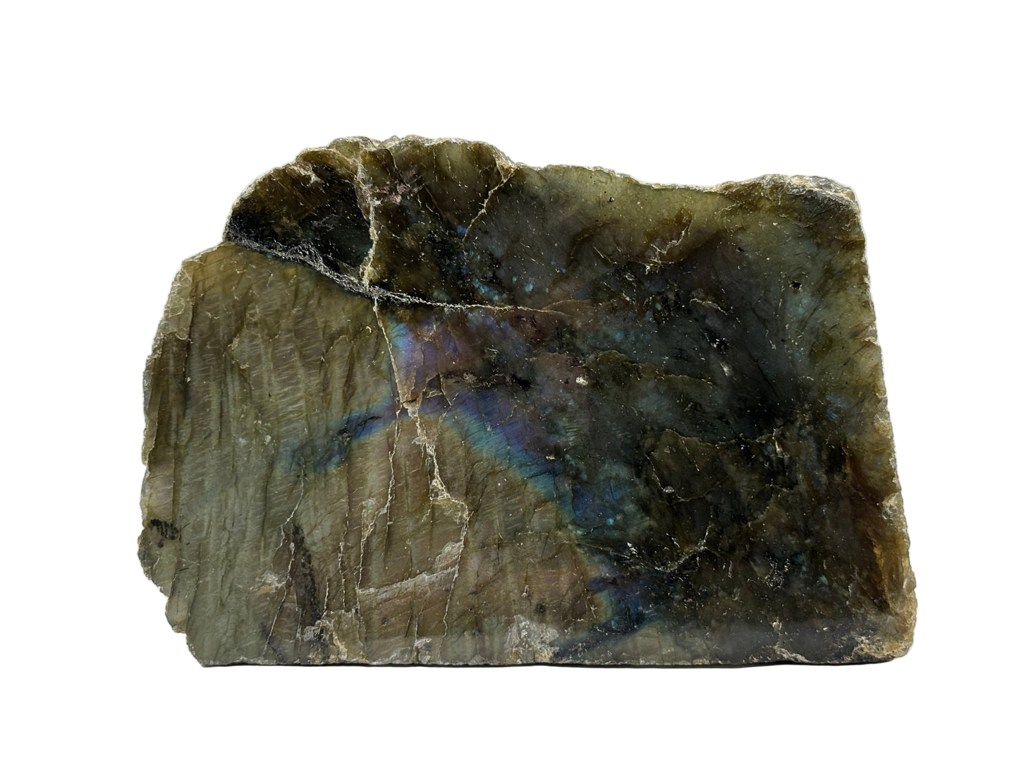 Natural Polished Labradorite Freeform Crystal with Blue & Gold Flash for Healing, Meditation & Home Decor - RPS510