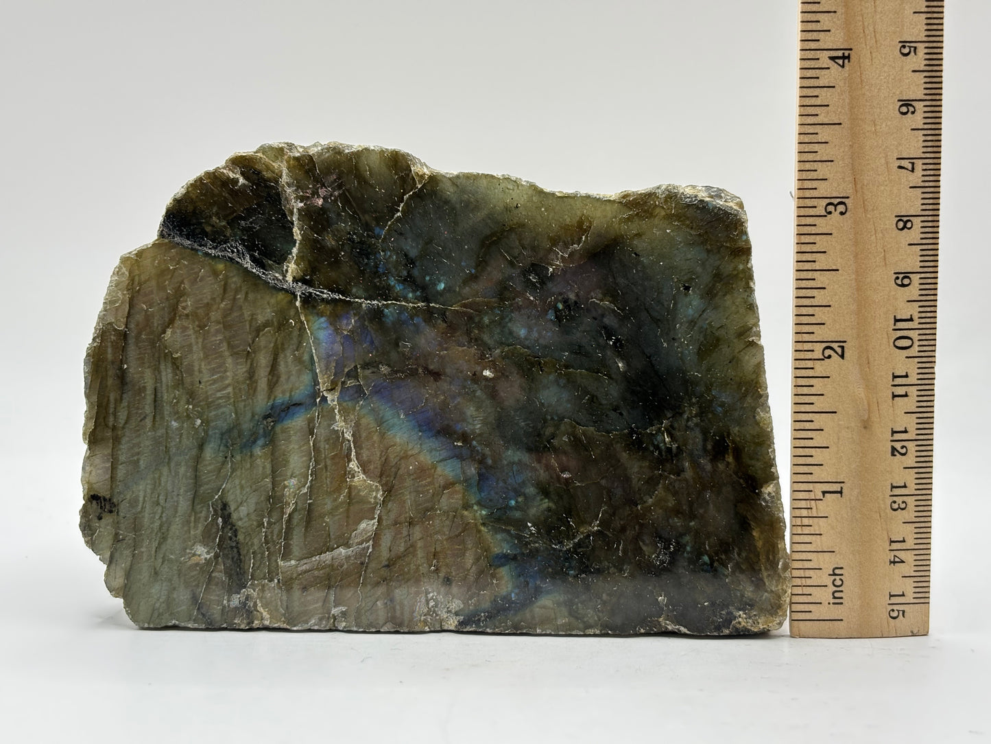 Natural Polished Labradorite Freeform Crystal with Blue & Gold Flash for Healing, Meditation & Home Decor - RPS510