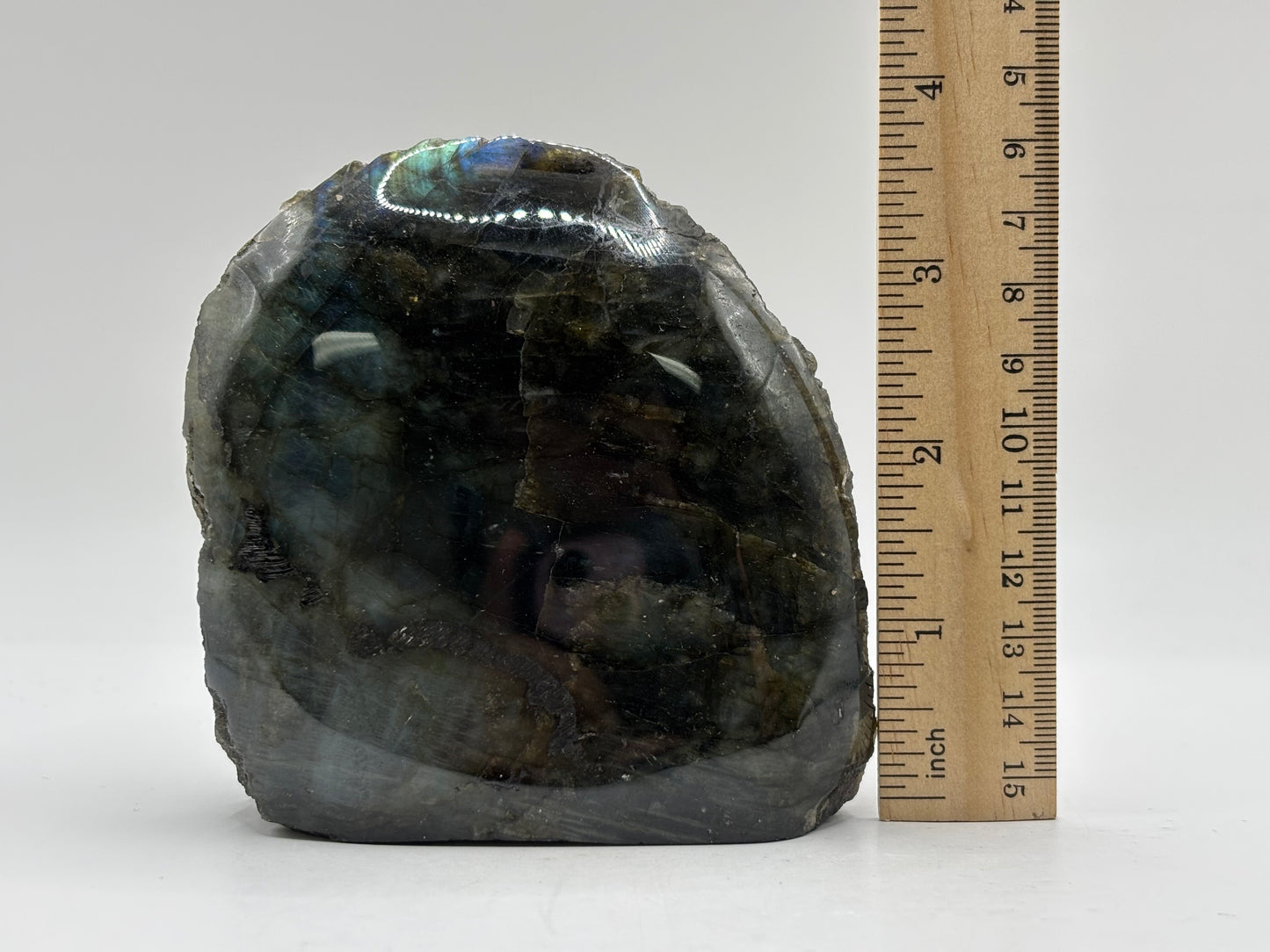 Natural Polished Labradorite Freeform Crystal with Blue & Gold Flash for Healing, Meditation, and Home Decor - RPS511