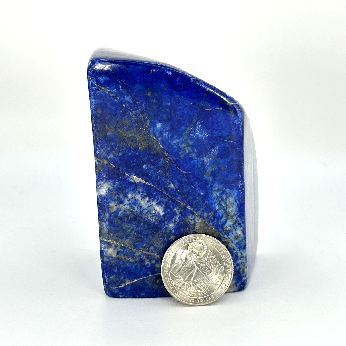 Natural Lapis Lazuli Freeform Polished Blue Crystal Standing Stone – RPS529
