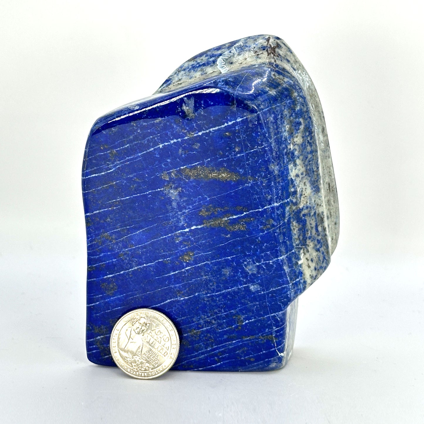 Natural Lapis Lazuli Freeform Polished Deep Blue Crystal Standing Decorative Healing Stone - RPS532