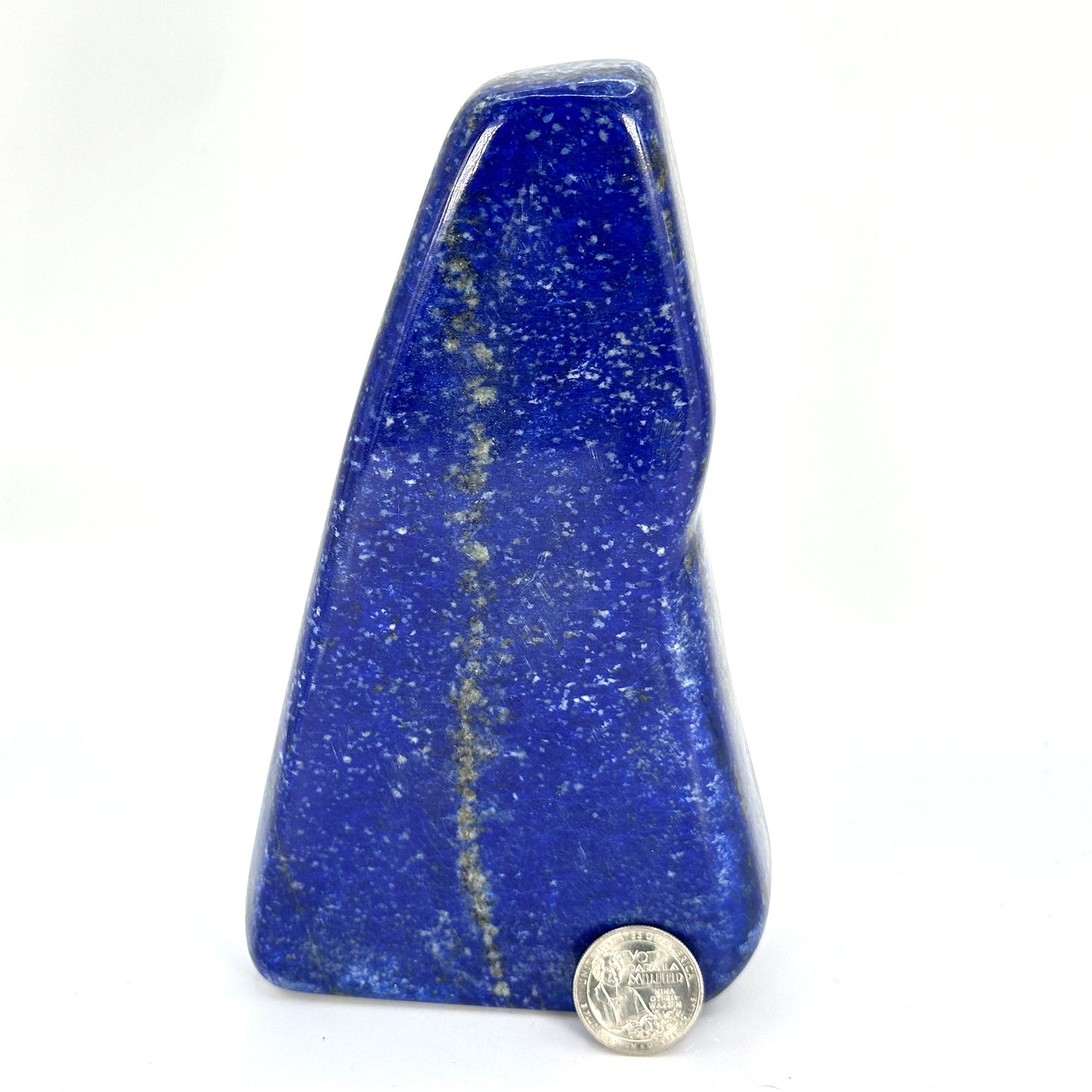 Natural Lapis Lazuli Freeform Polished Deep Blue Standing Crystal Stone - RPS535