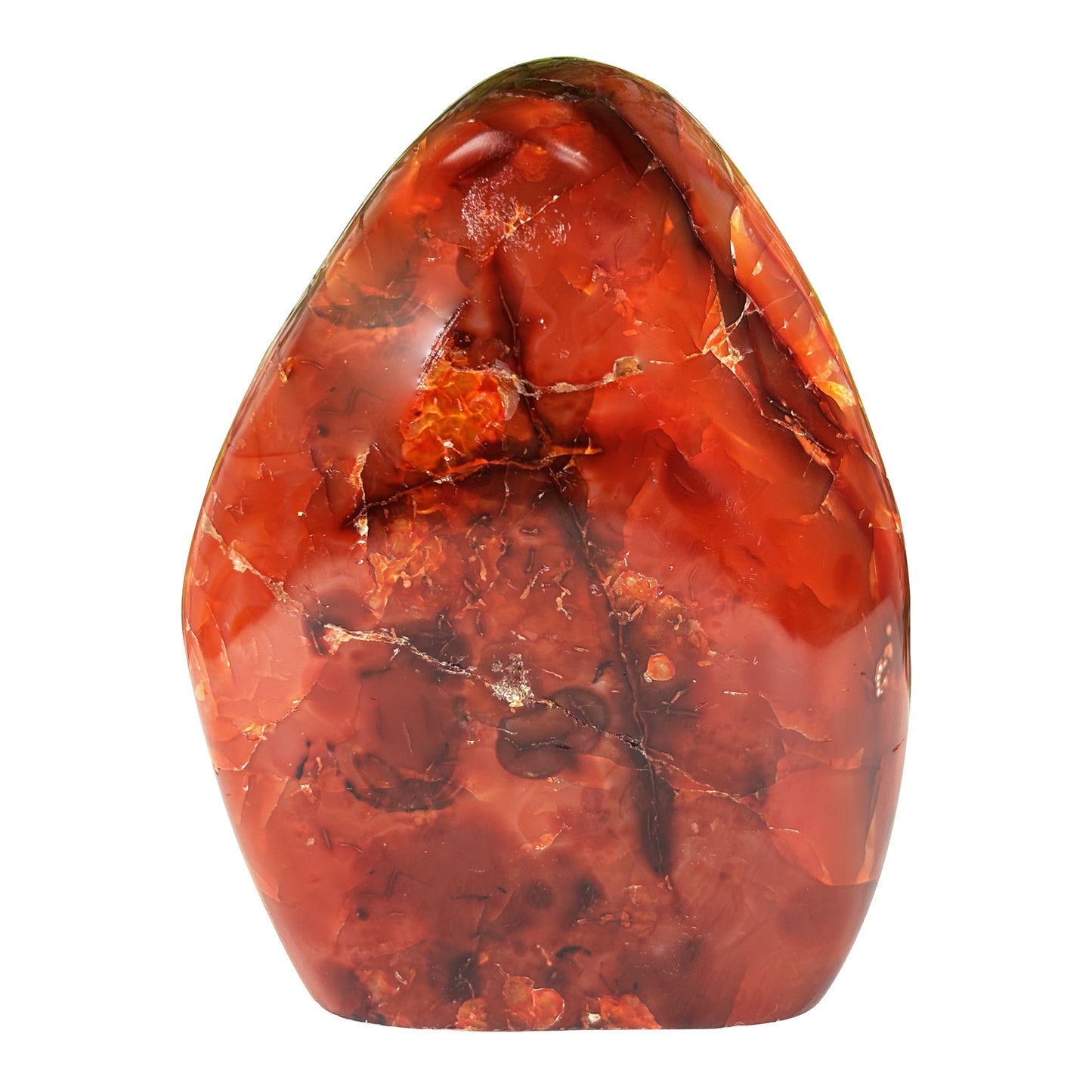 Madagascar Carnelian Freeform Flame Crystal 4.25" Tall