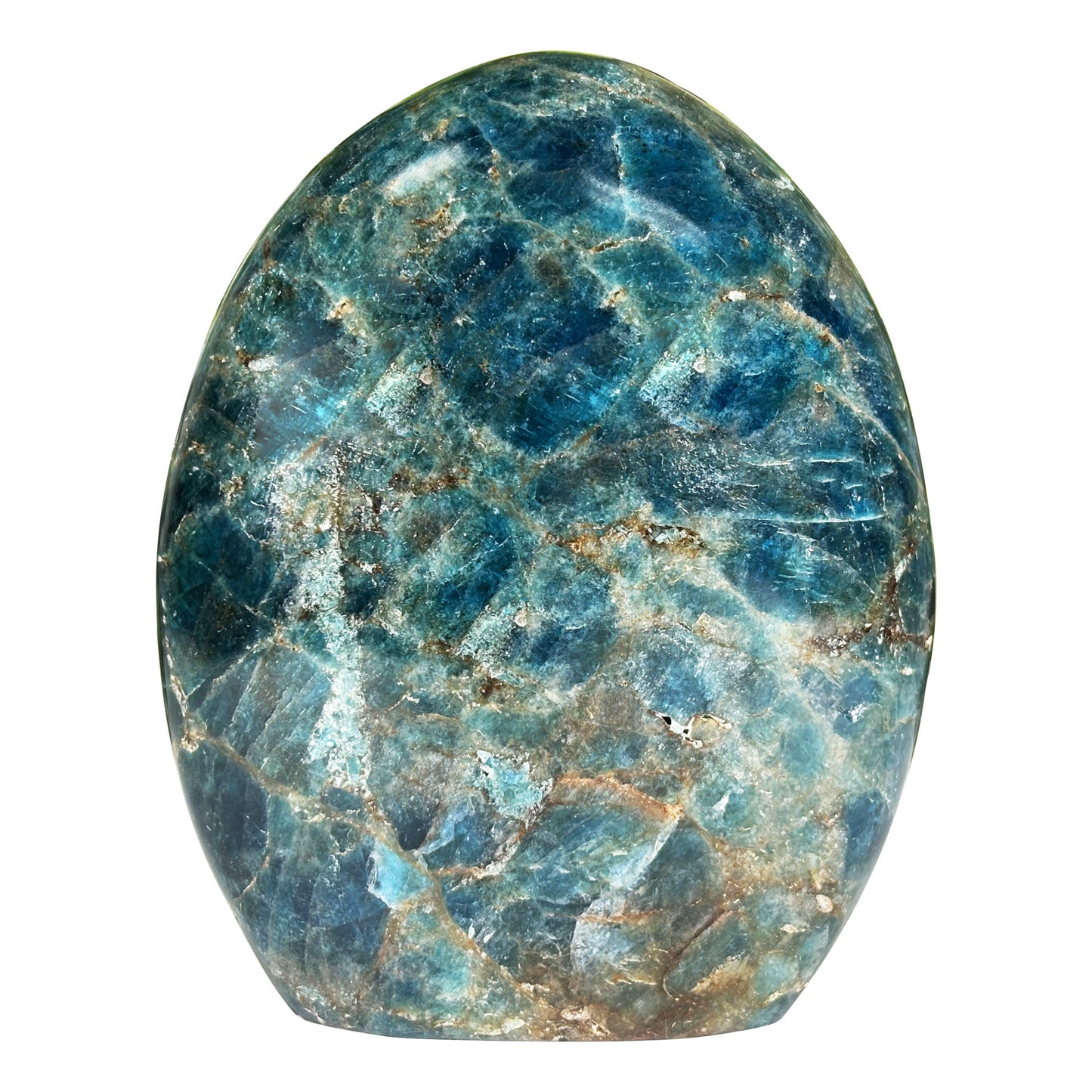 Madagascar Blue Apatite Freeform Crystal Specimen 4.25" Tall