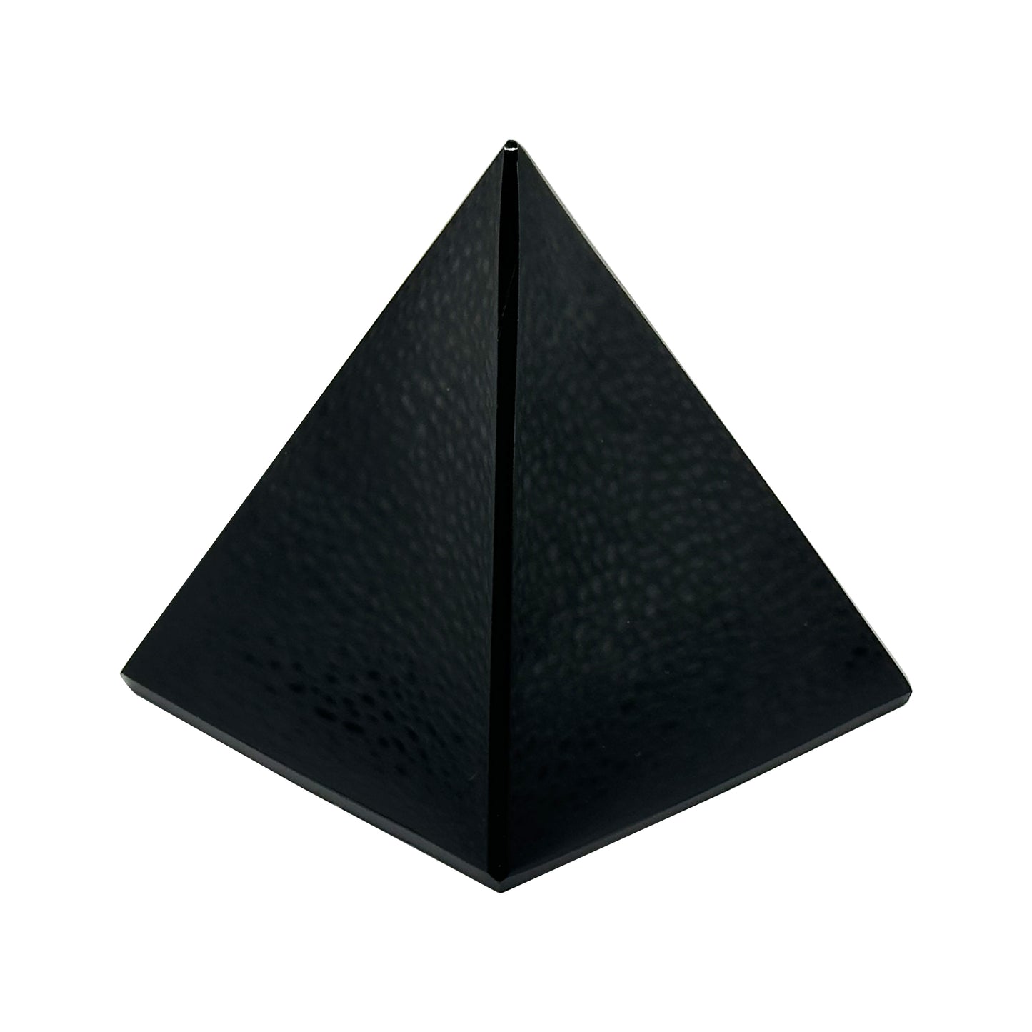 Natural Black Obsidian Hand-Carved Pyramid, Healing Crystal Stone for Meditation & Decor - RSH291