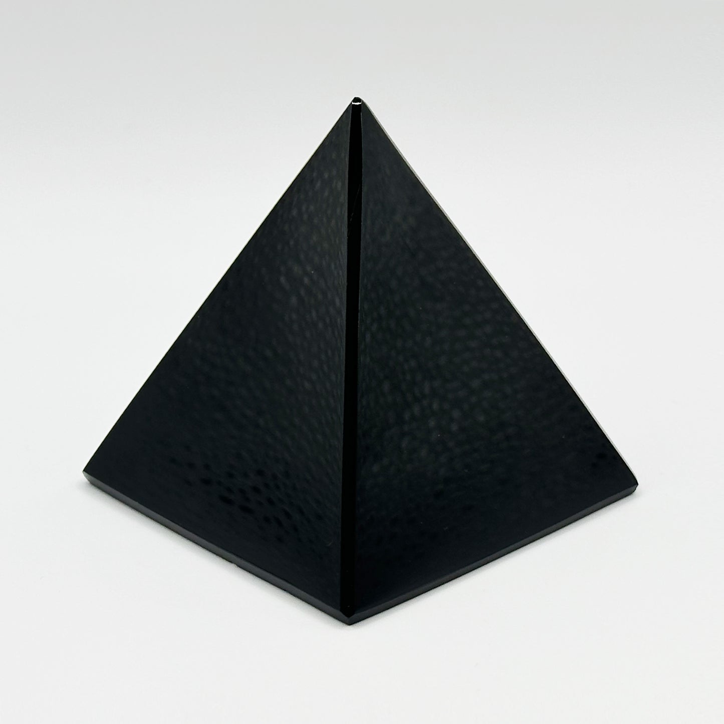 Natural Black Obsidian Hand-Carved Pyramid, Healing Crystal Stone for Meditation & Decor - RSH291