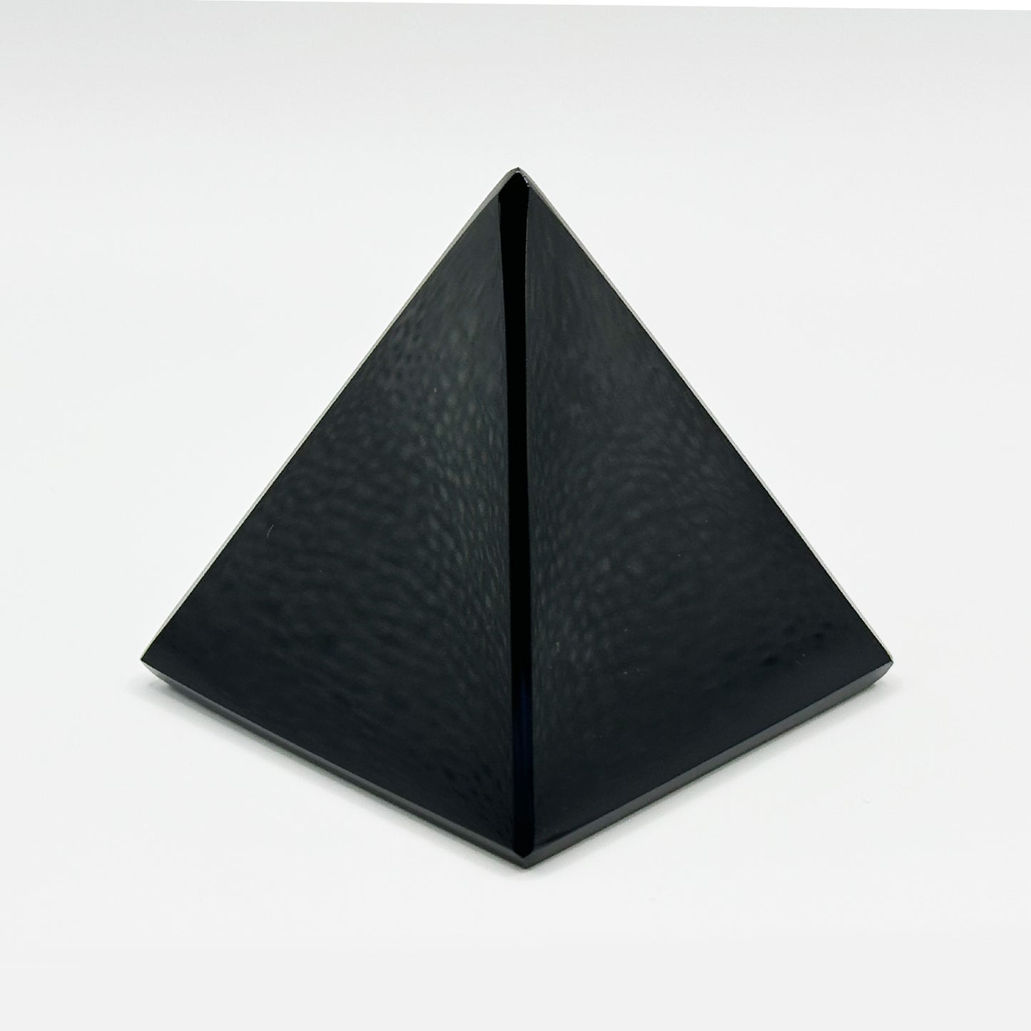 Natural 1.75" Black Obsidian Hand-Carved Pyramid Crystal Gemstone for Healing & Home Decor -RSH301