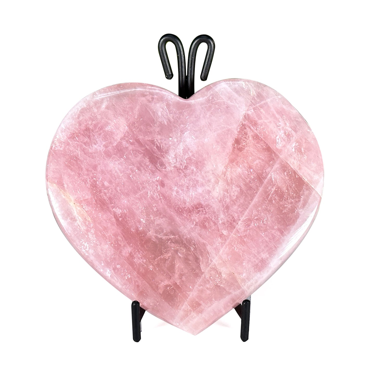 Natural Rose Quartz Crystal Heart - Gem Avenue