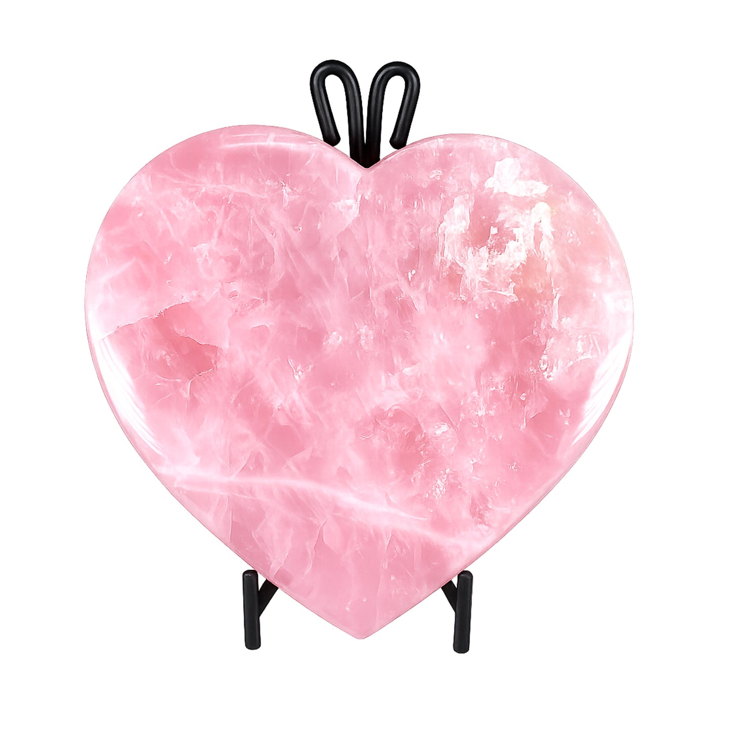Natural Rose Quartz Crystal Heart - Gem Avenue
