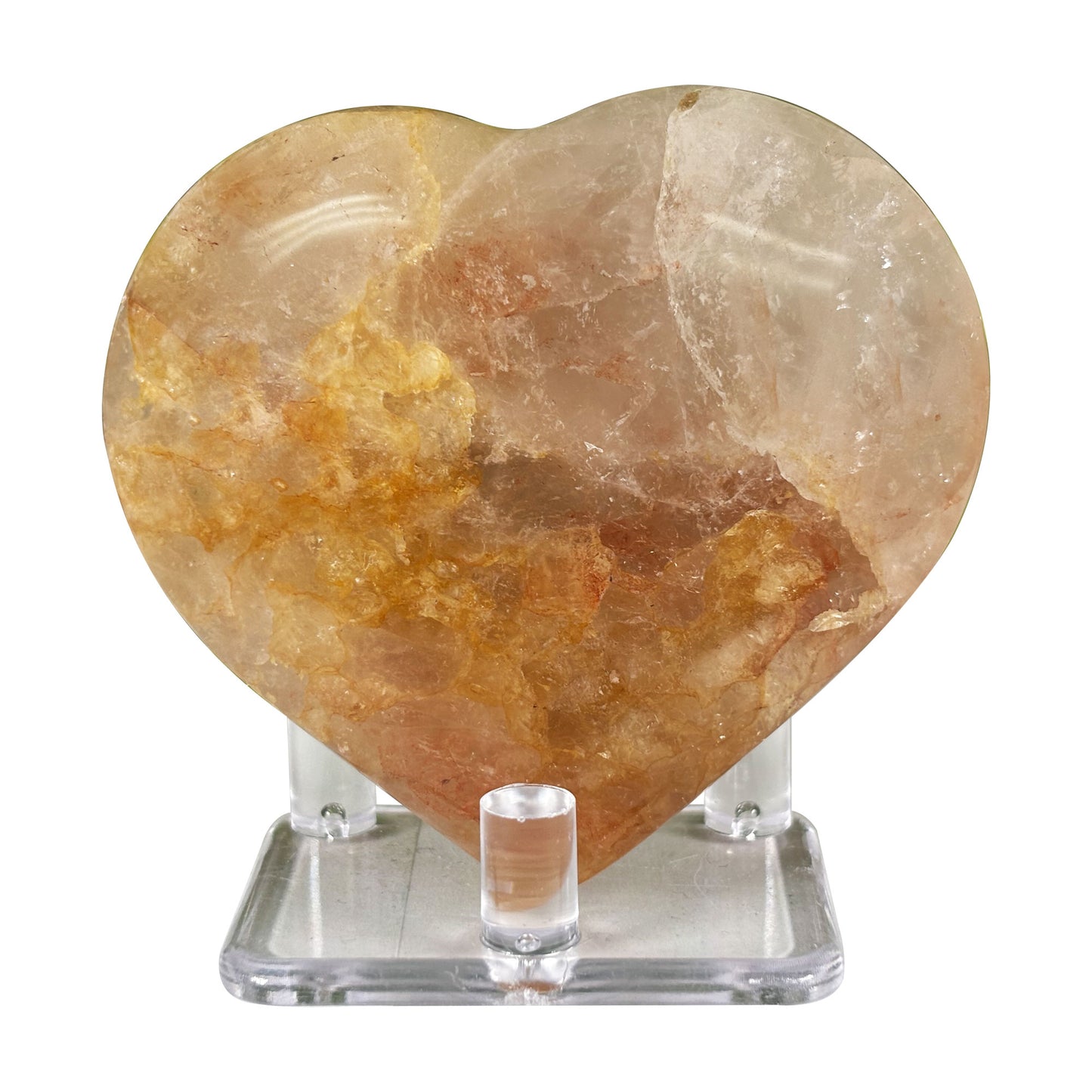 Golden Healer Quartz Crystal Gemstone Heart - Gem Avenue Retail