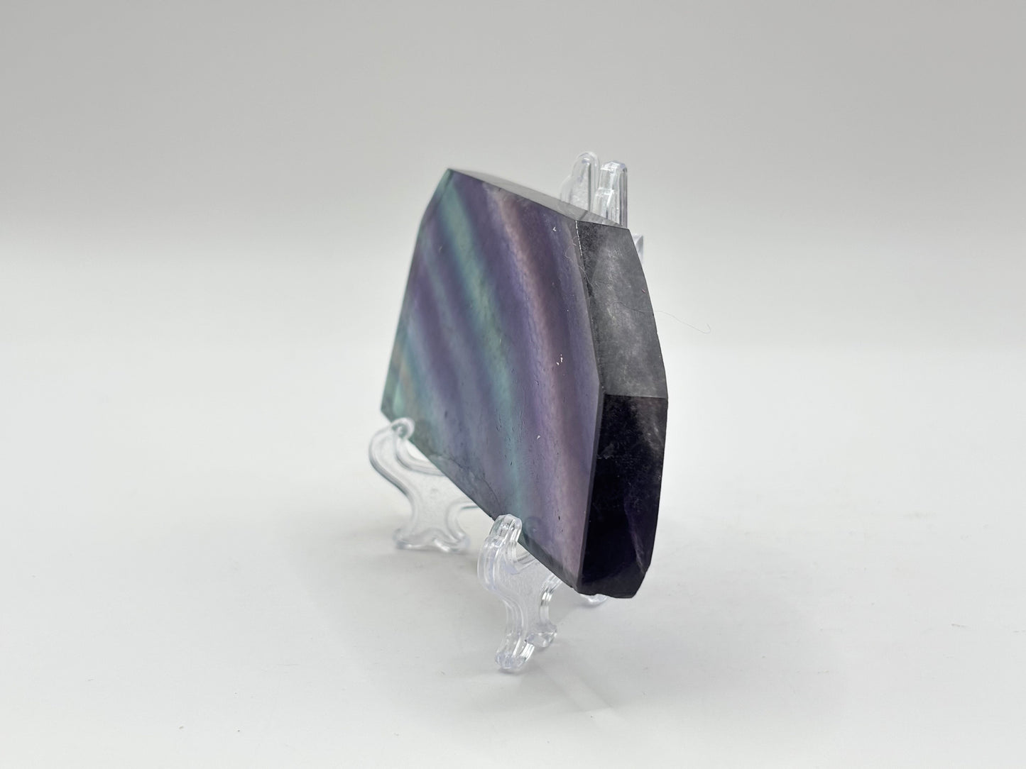 Natural Rainbow Fluorite Slab Polished Healing Stone for Energy Balance, Focus, and Vibrant Decorative Display – RSL069