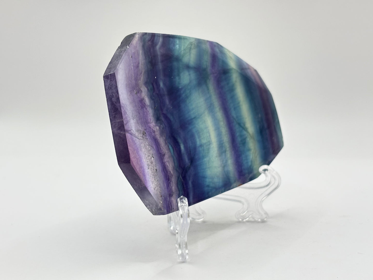 Natural Rainbow Fluorite Crystal Slab Polished Healing Stone for Energy Balance, Meditation & Home Decor – RSL070