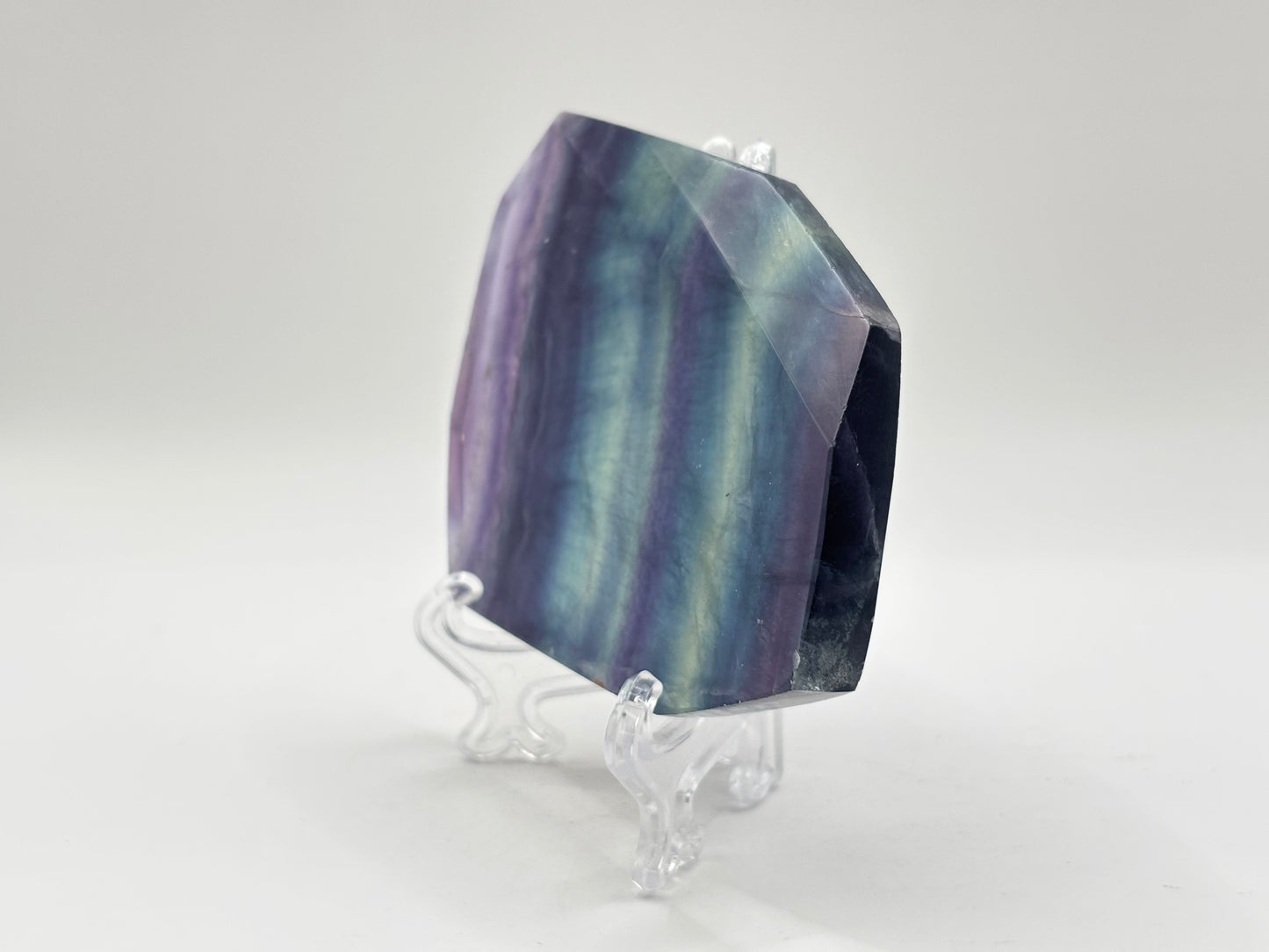 Natural Rainbow Fluorite Crystal Slab Polished Healing Stone for Energy Balance, Meditation & Home Decor – RSL070