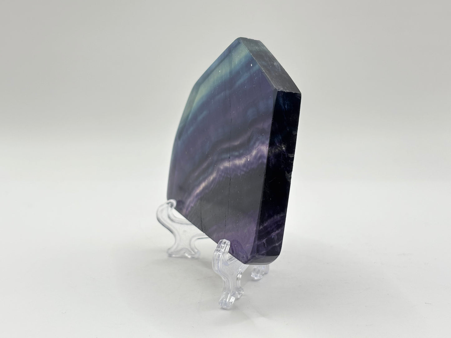 Natural Rainbow Fluorite Crystal Slab Polished Healing Stone for Energy Balance, Meditation & Home Decor - RSL071