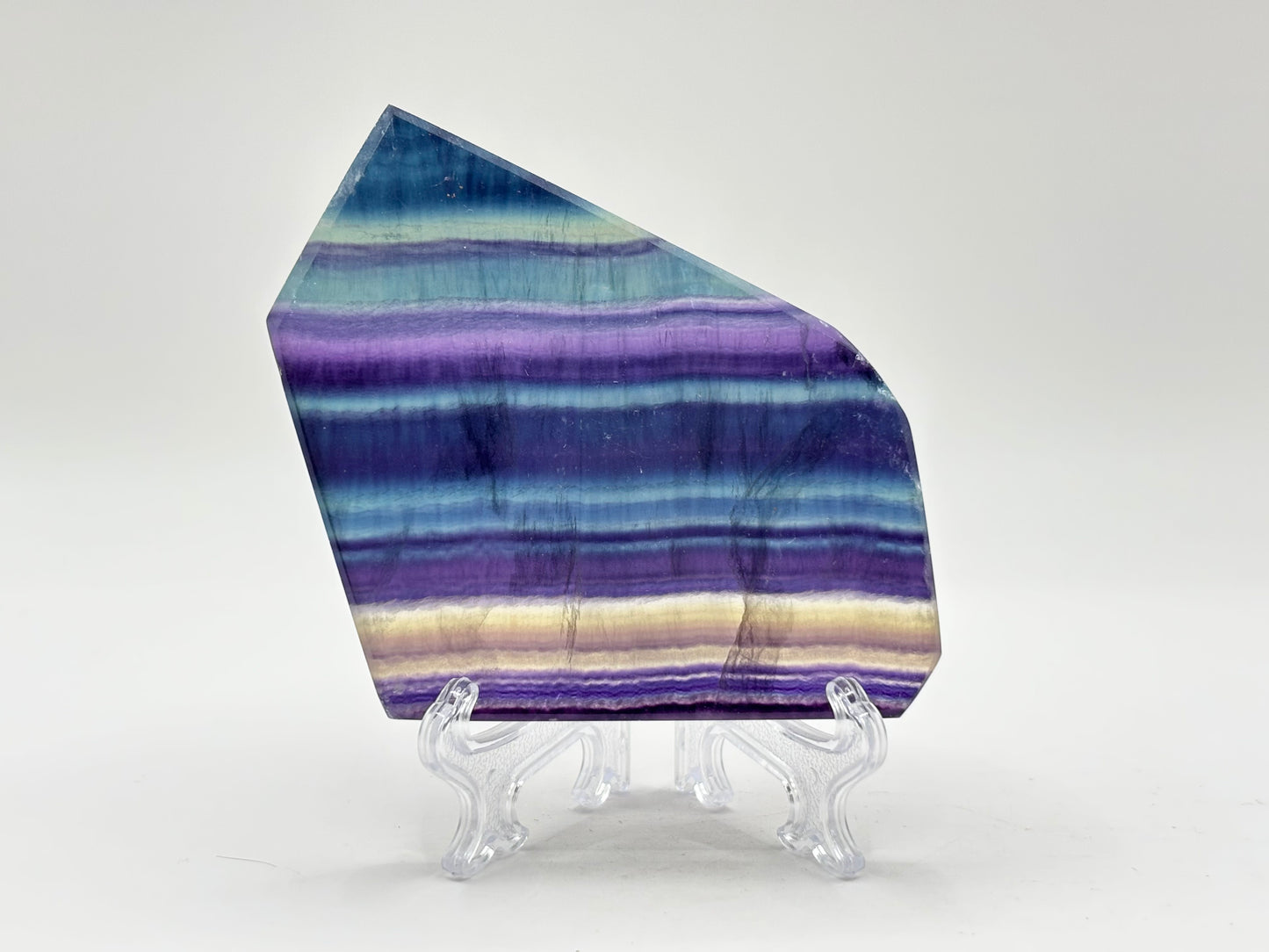 Natural Rainbow Fluorite Healing Stone Crystal Slab for Meditation, Energy, and Home Decor - RSL072