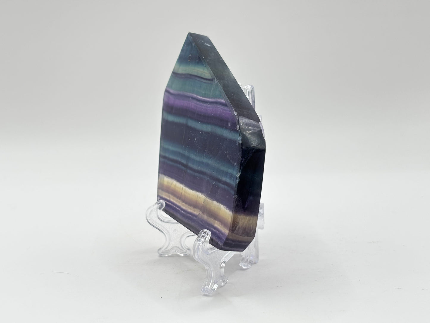 Natural Rainbow Fluorite Healing Stone Crystal Slab for Meditation, Energy, and Home Decor - RSL072