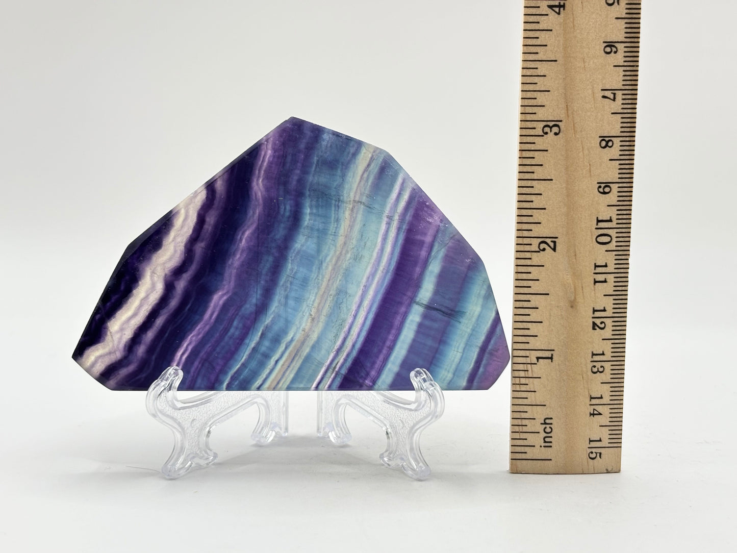 Natural Rainbow Fluorite Crystal Slab Polished Gemstone for Energy, Meditation, Focus & Home Decor – RSL073