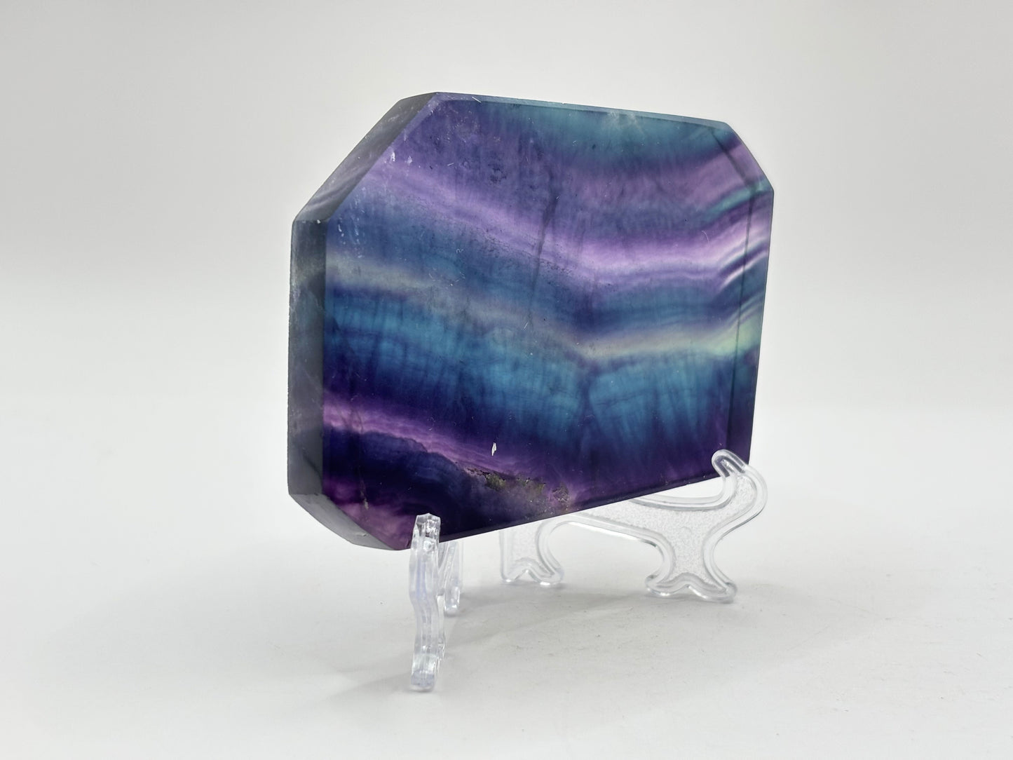 Natural Rainbow Fluorite Crystal Slab Polished Stone for Energy, Focus, Meditation & Home or Office Display – RSL076
