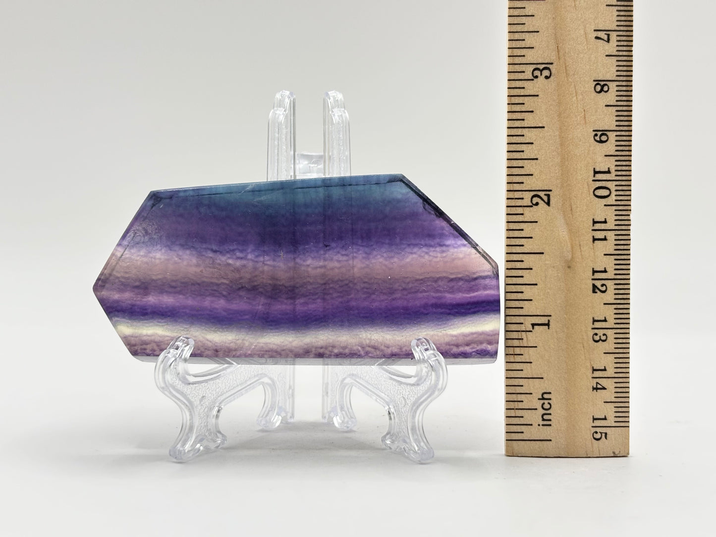 Natural Rainbow Fluorite Crystal Slab Polished Stone for Energy, Focus, Meditation & Home or Office Display – RSL077