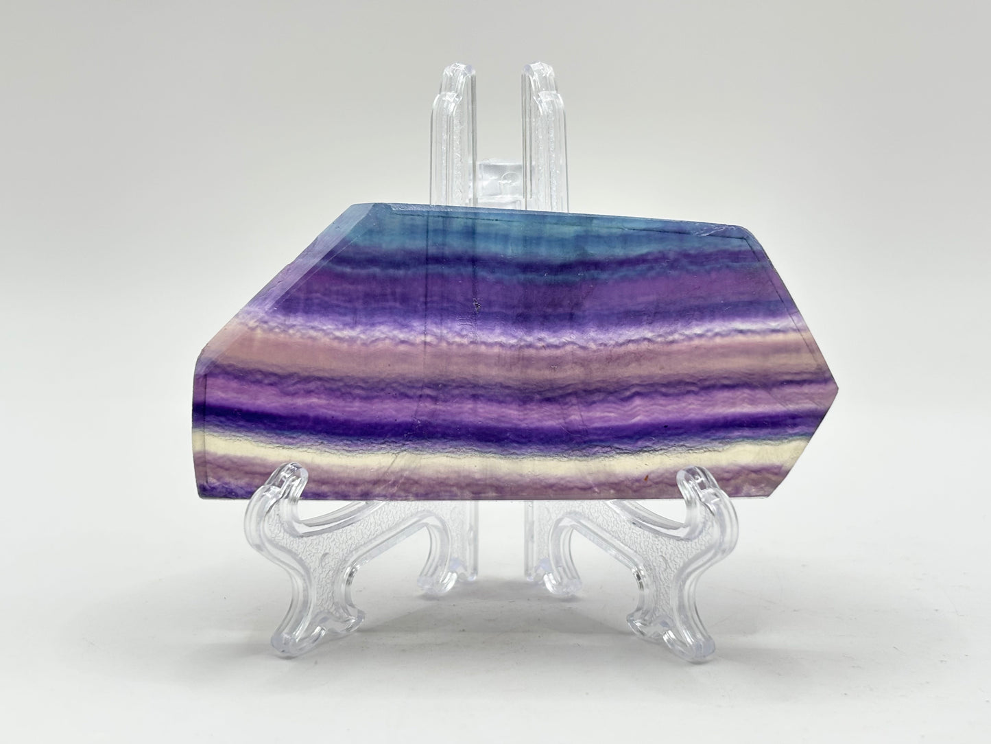 Natural Rainbow Fluorite Crystal Slab Polished Stone for Energy, Focus, Meditation & Home or Office Display – RSL077