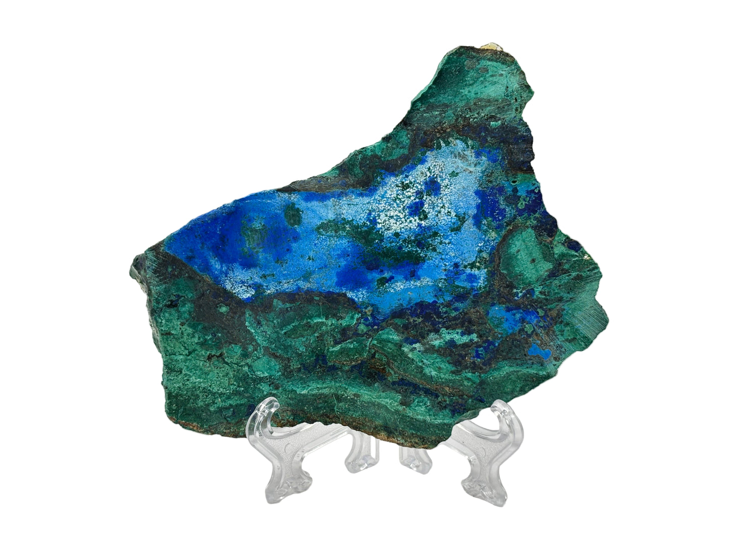 Natural Polished Azurite Malachite Crystal Slab Gemstone for Energy, Focus, Relaxation & Home or Office Display – RSL088
