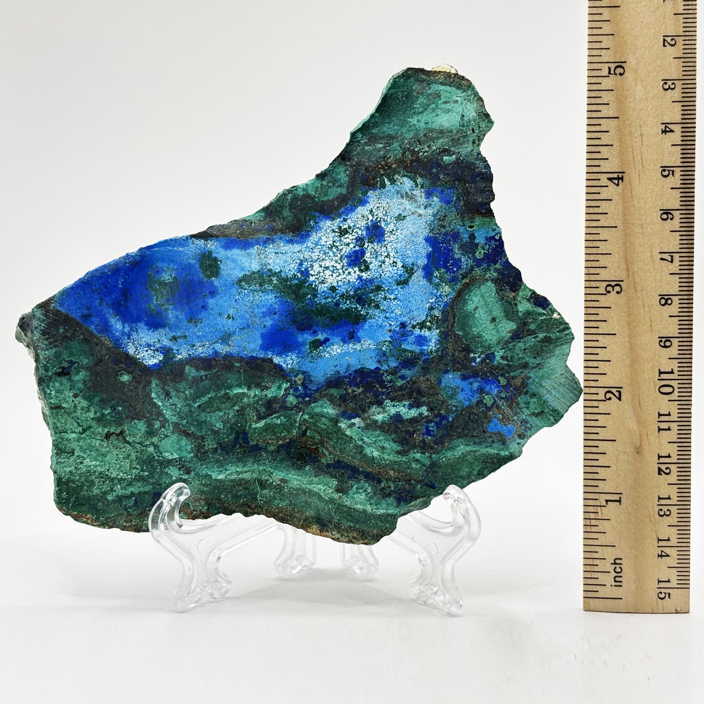 Natural Polished Azurite Malachite Crystal Slab Gemstone for Energy, Focus, Relaxation & Home or Office Display – RSL088