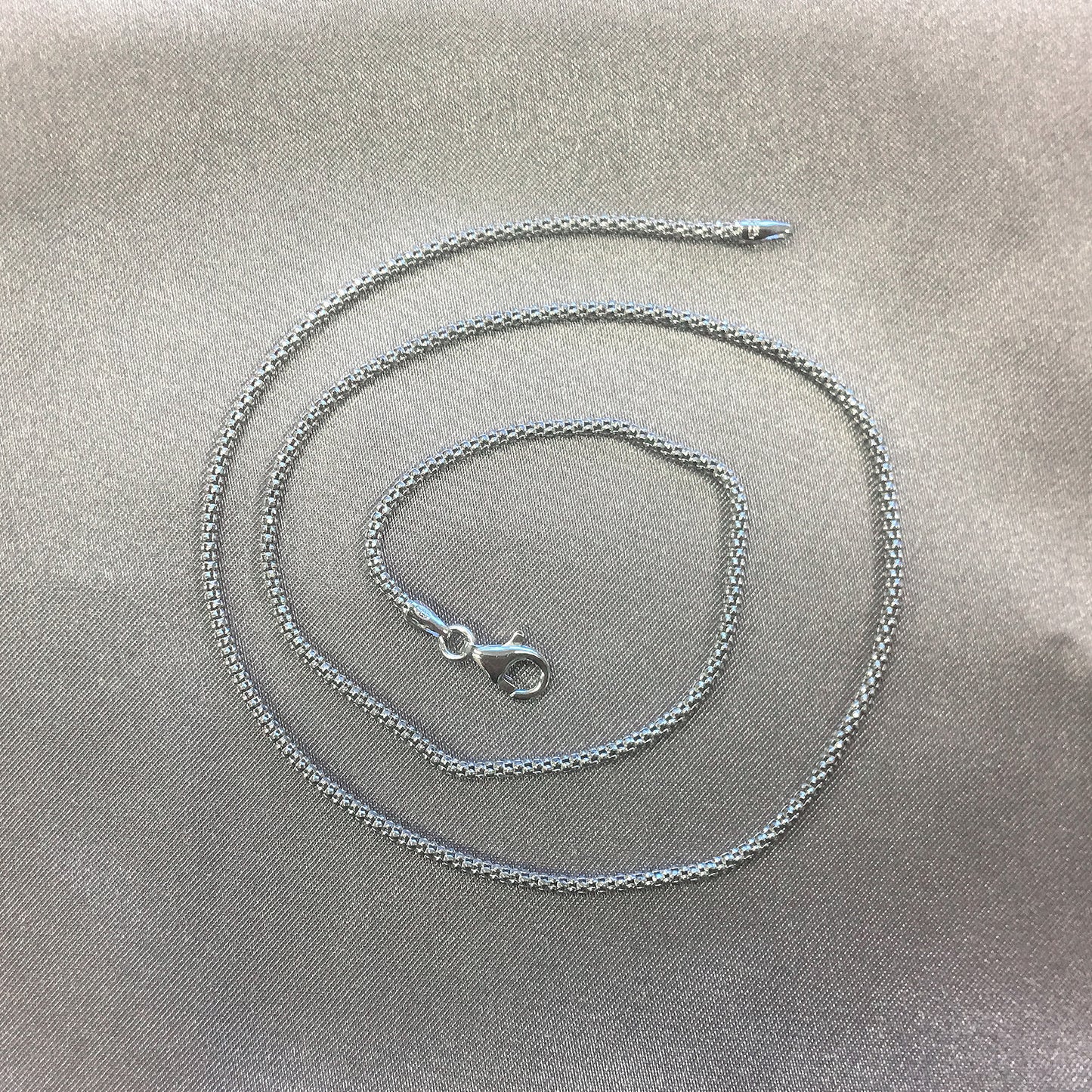 Italian 925 Sterling Silver Popcorn Chain Necklace - Gem Avenue