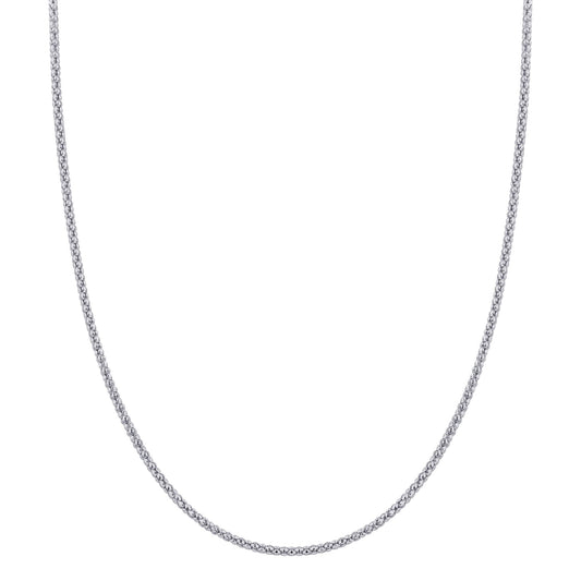 Italian 925 Sterling Silver Popcorn Chain Necklace - Gem Avenue
