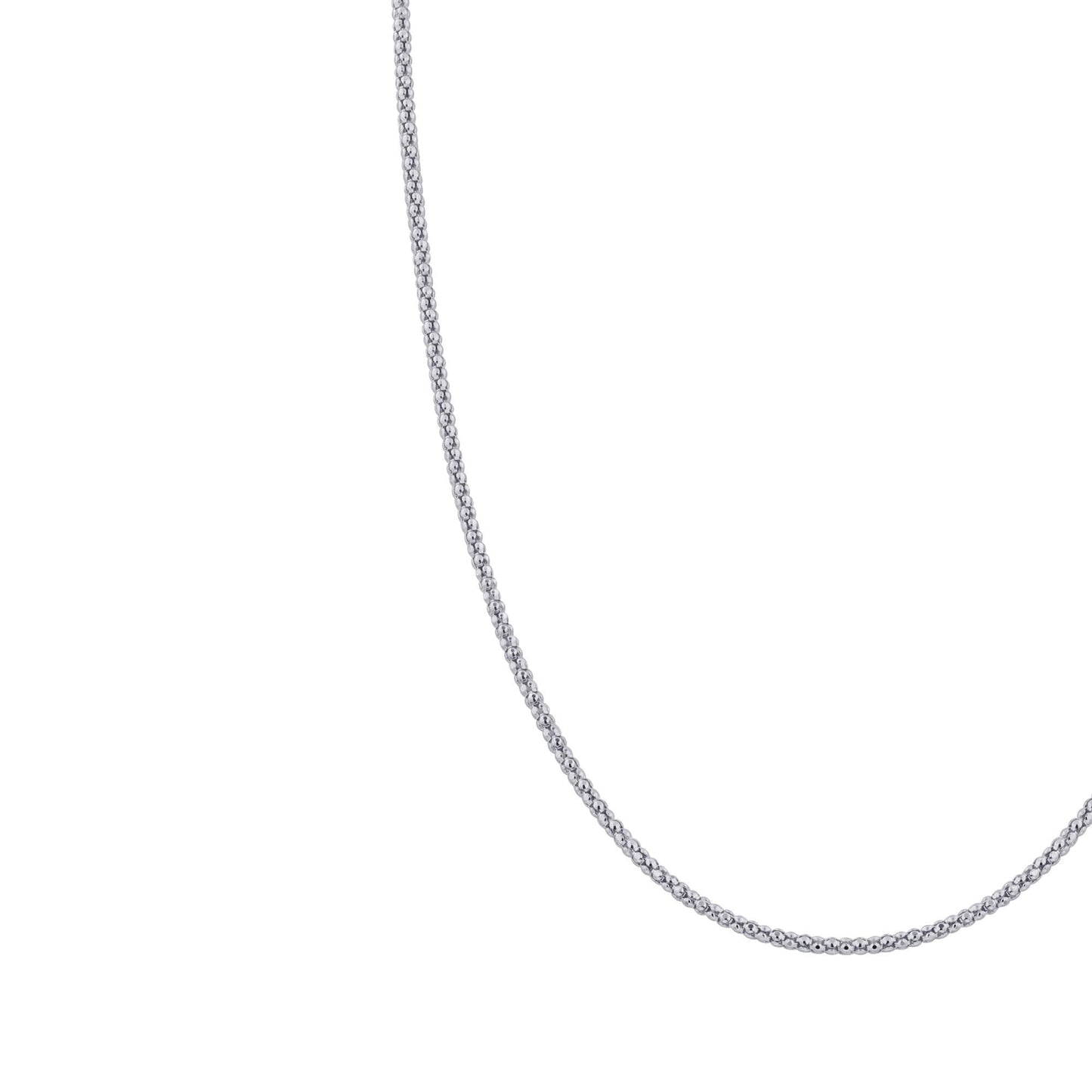 Italian 925 Sterling Silver Popcorn Chain Necklace - Gem Avenue