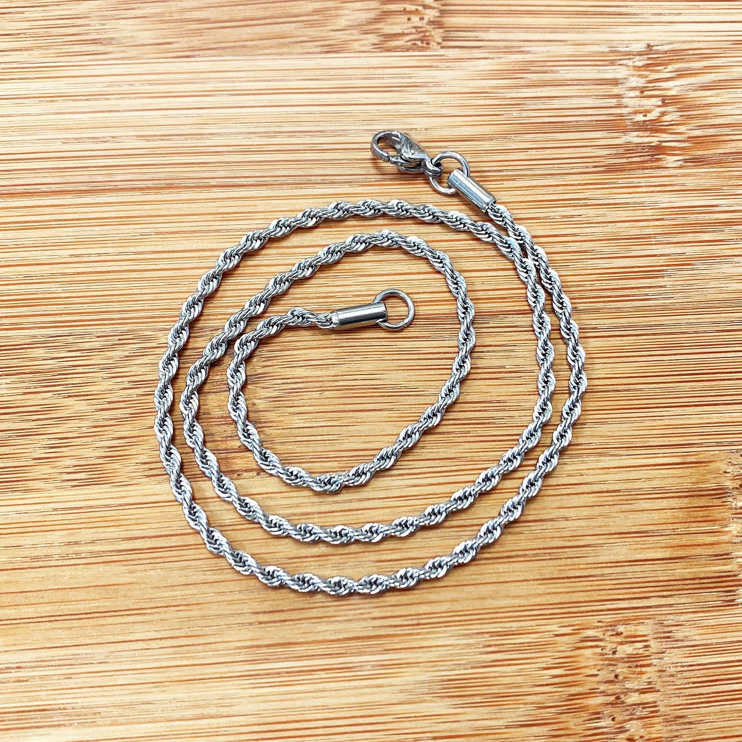 Stainless Steel wide Rope Chain Necklace - Gem Avenue