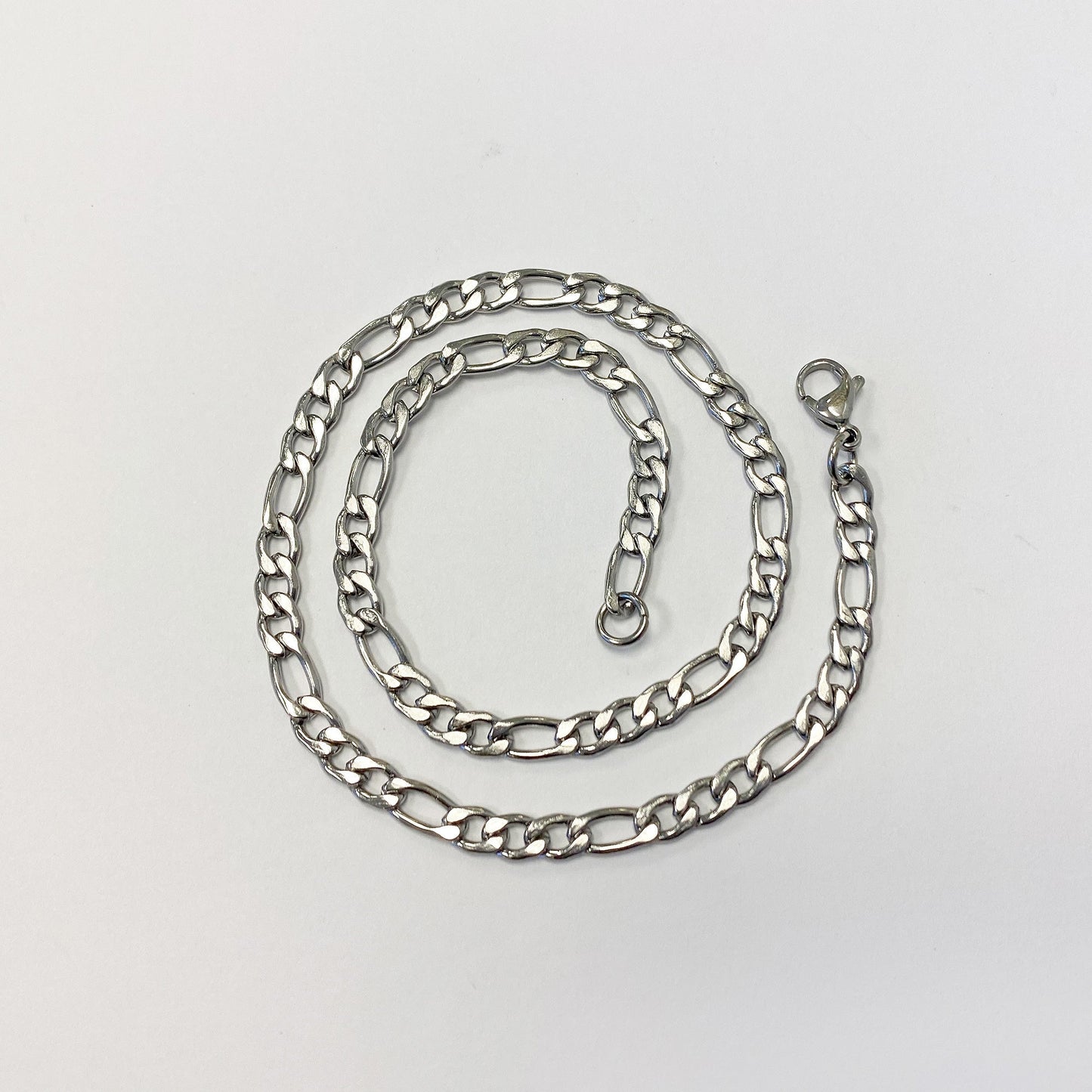 Men's Stainless Steel wide Figaro Chain Necklace - Gem Avenue