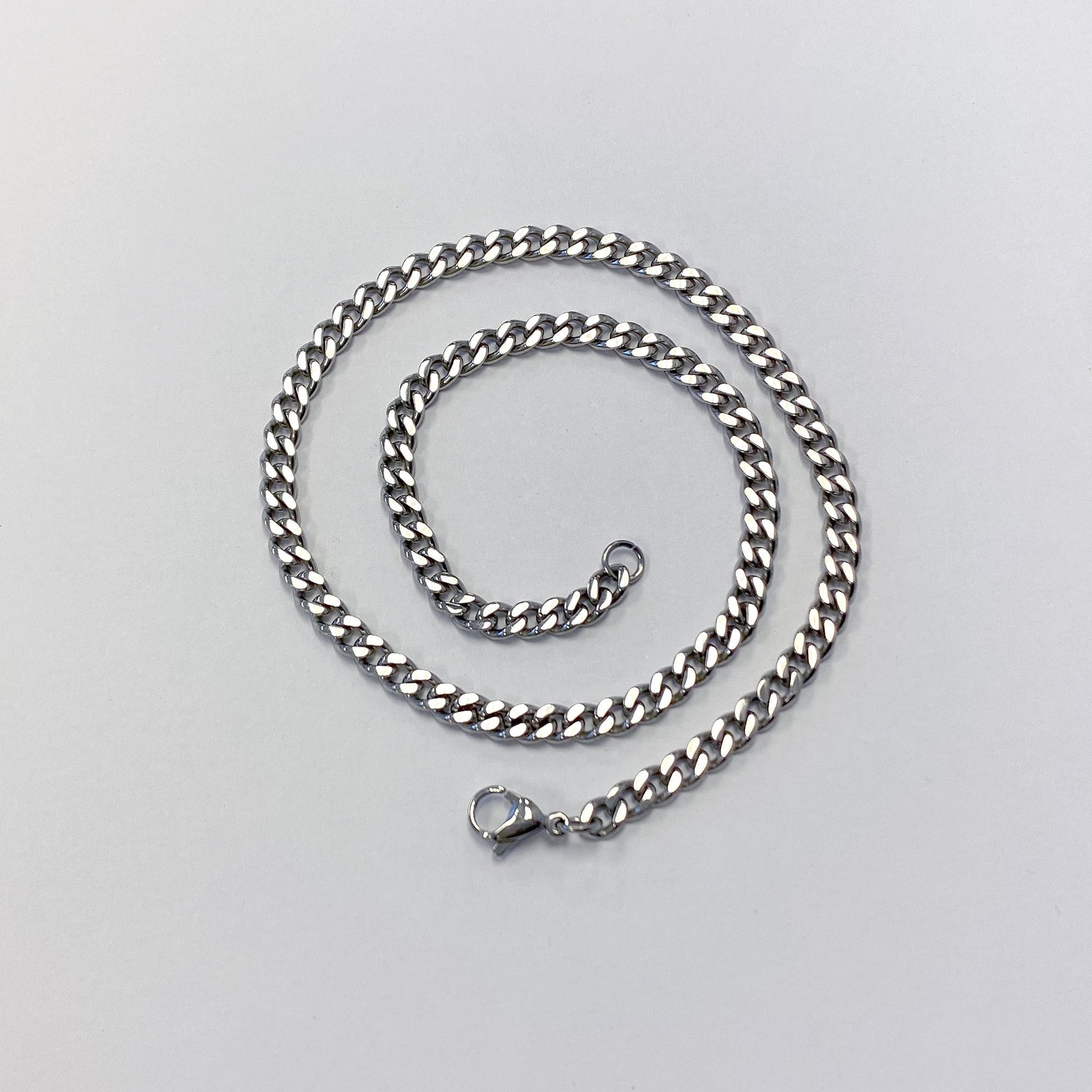 Stainless Steel wide Curb Link Chain Necklace - Gem Avenue