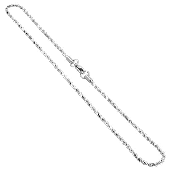 Stainless Steel wide Rope Chain Necklace - Gem Avenue