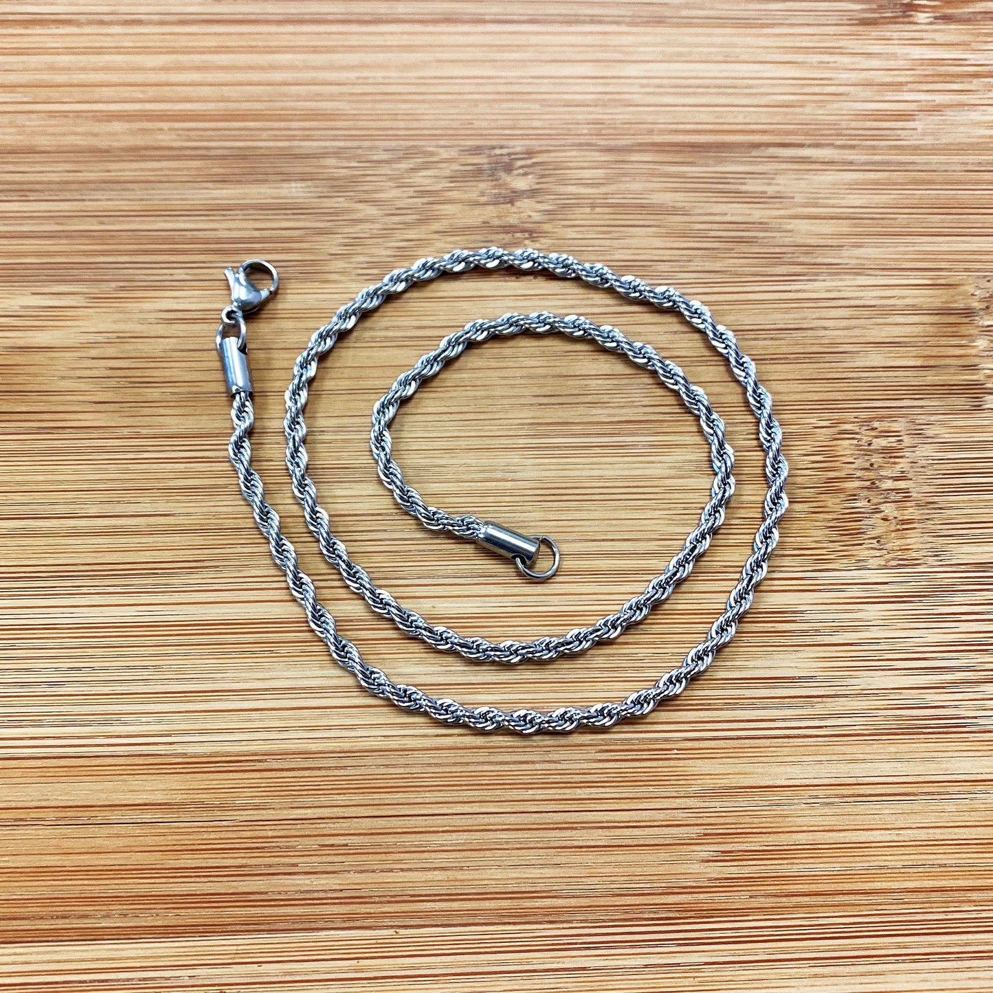 Stainless Steel wide Rope Chain Necklace - Gem Avenue
