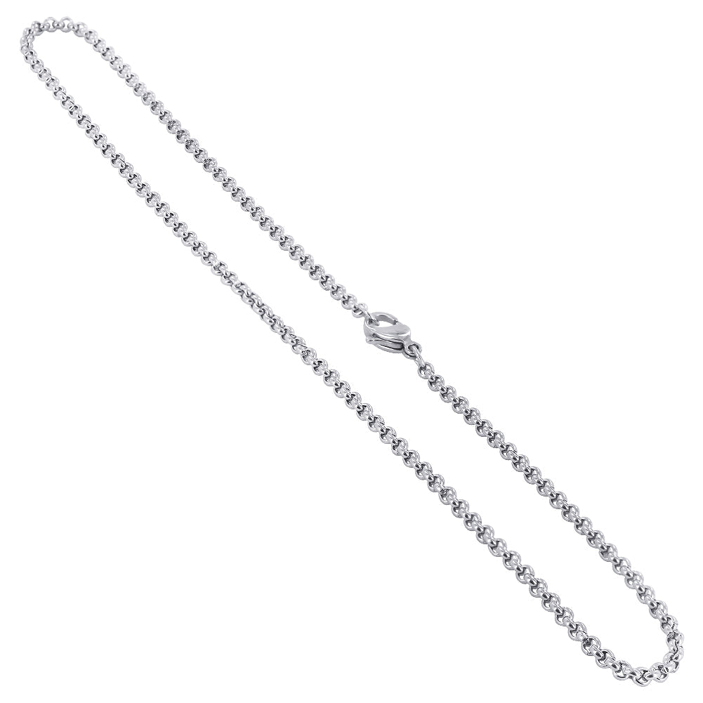 Stainless Steel wide Rolo Chain Necklace - Gem Avenue