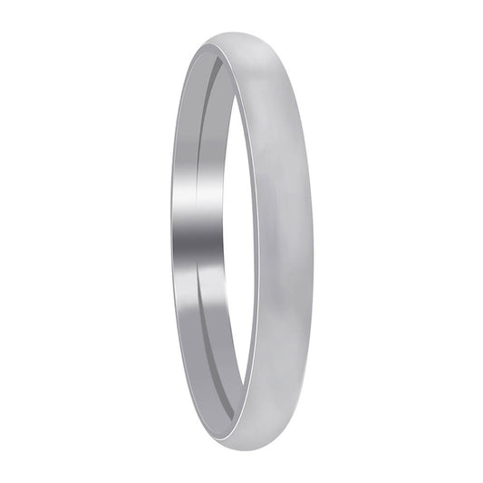 Stainless Steel Plain Comfort Fit Wedding Band Ring - Gem Avenue