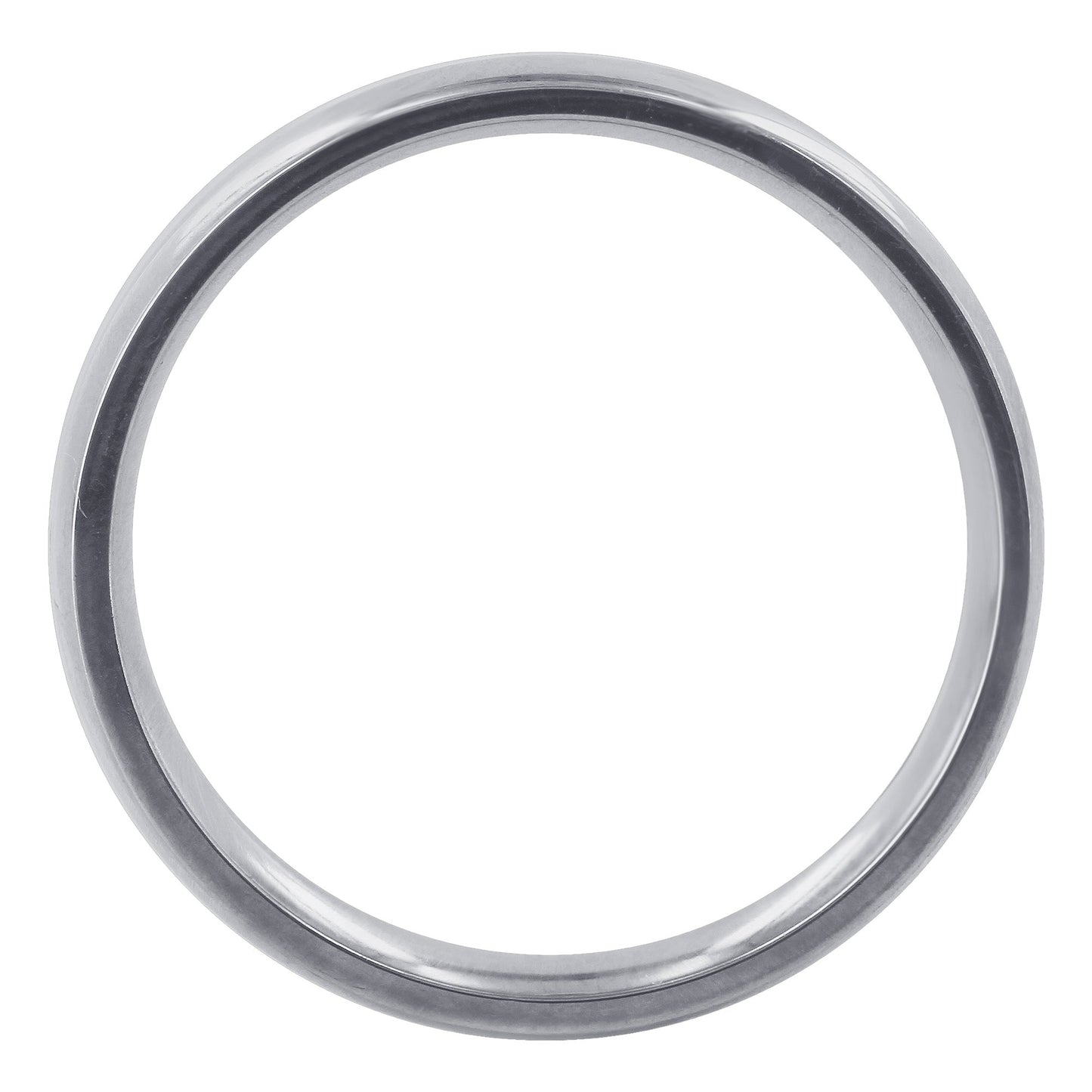 Stainless Steel Plain Comfort Fit 4mm Wedding Band Ring