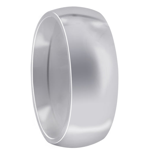 Men's Stainless Steel Plain Comfort Fit 8mm Wedding Band