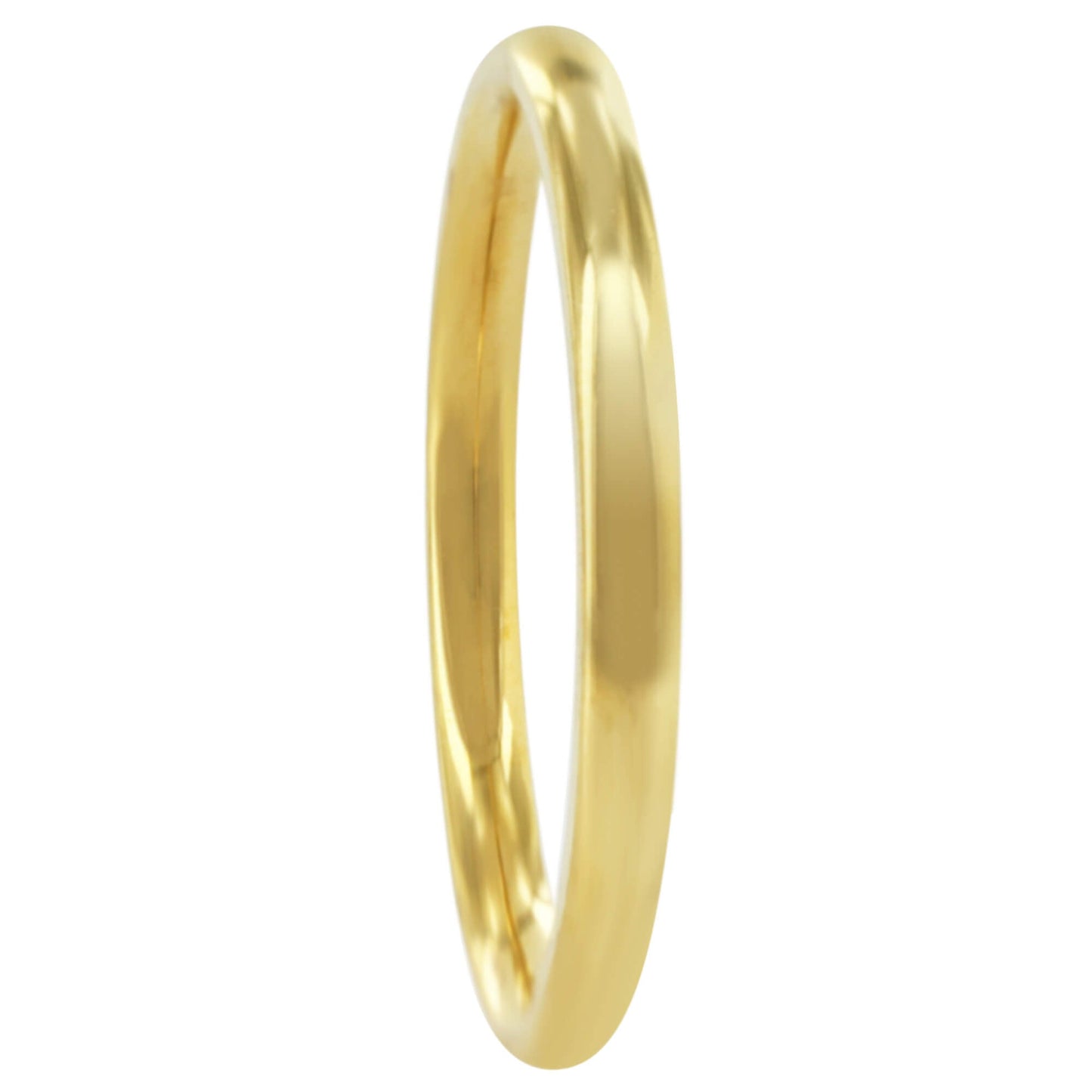 Gold Plated Stainless Steel Comfort Fit 2mm Plain Wedding Band - Gem Avenue