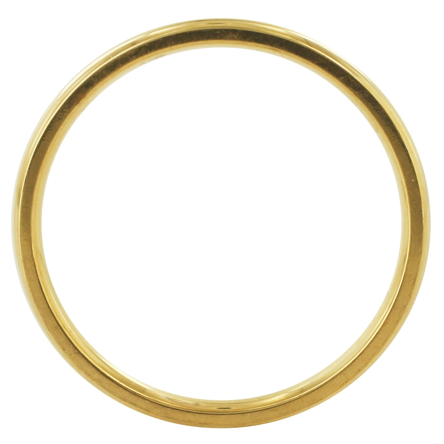 Gold Plated Stainless Steel Comfort Fit 2mm Plain Wedding Band - Gem Avenue