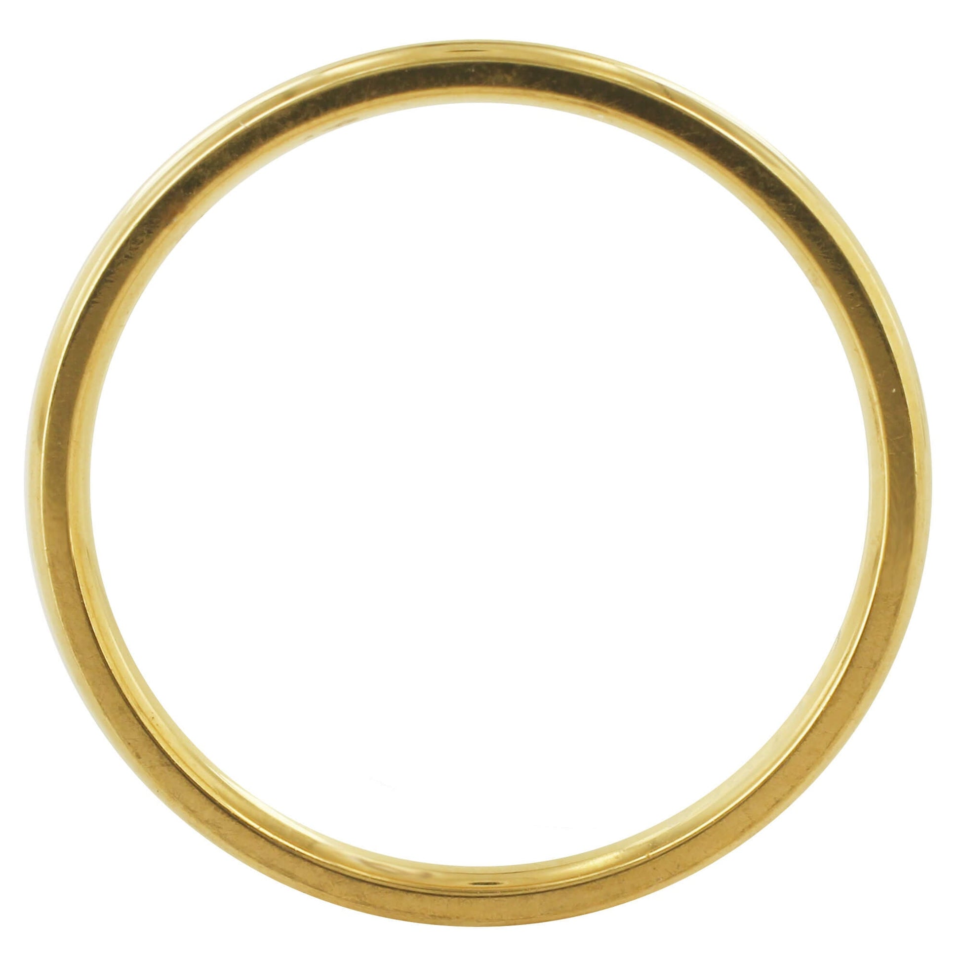 Gold Plated Stainless Steel Comfort Fit 2mm Plain Wedding Band - Gem Avenue